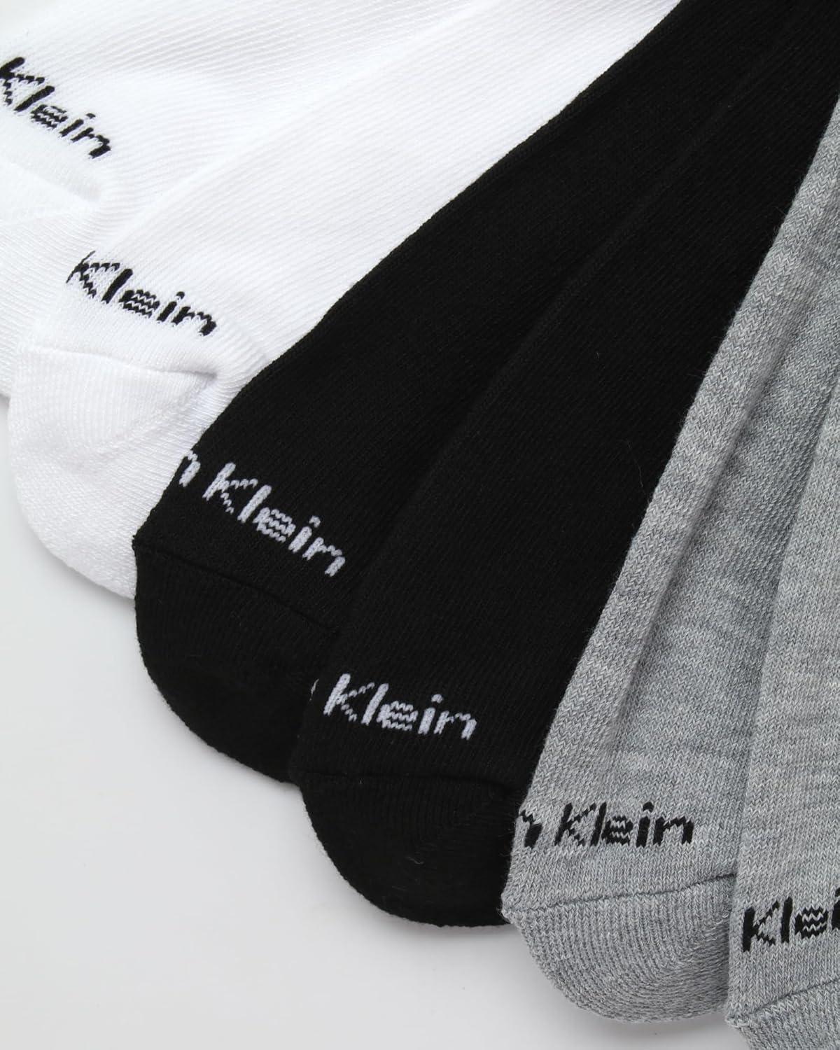 imageCalvin Klein Mens Dress Crew NonBinding Cotton Socks 6PackGrey Assorted