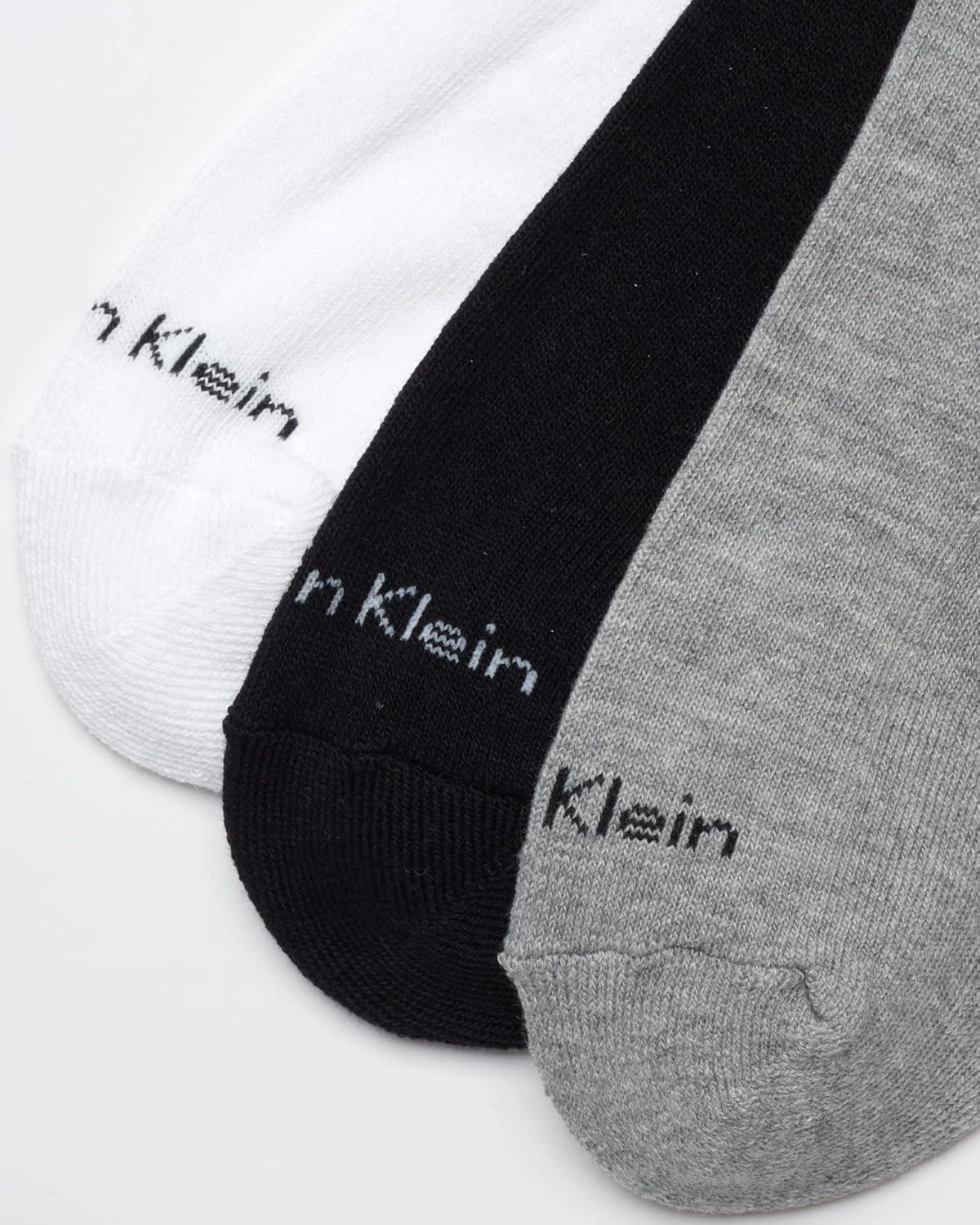 imageCalvin Klein Mens Dress Crew NonBinding Cotton Socks 6PackGreyBlackWhite
