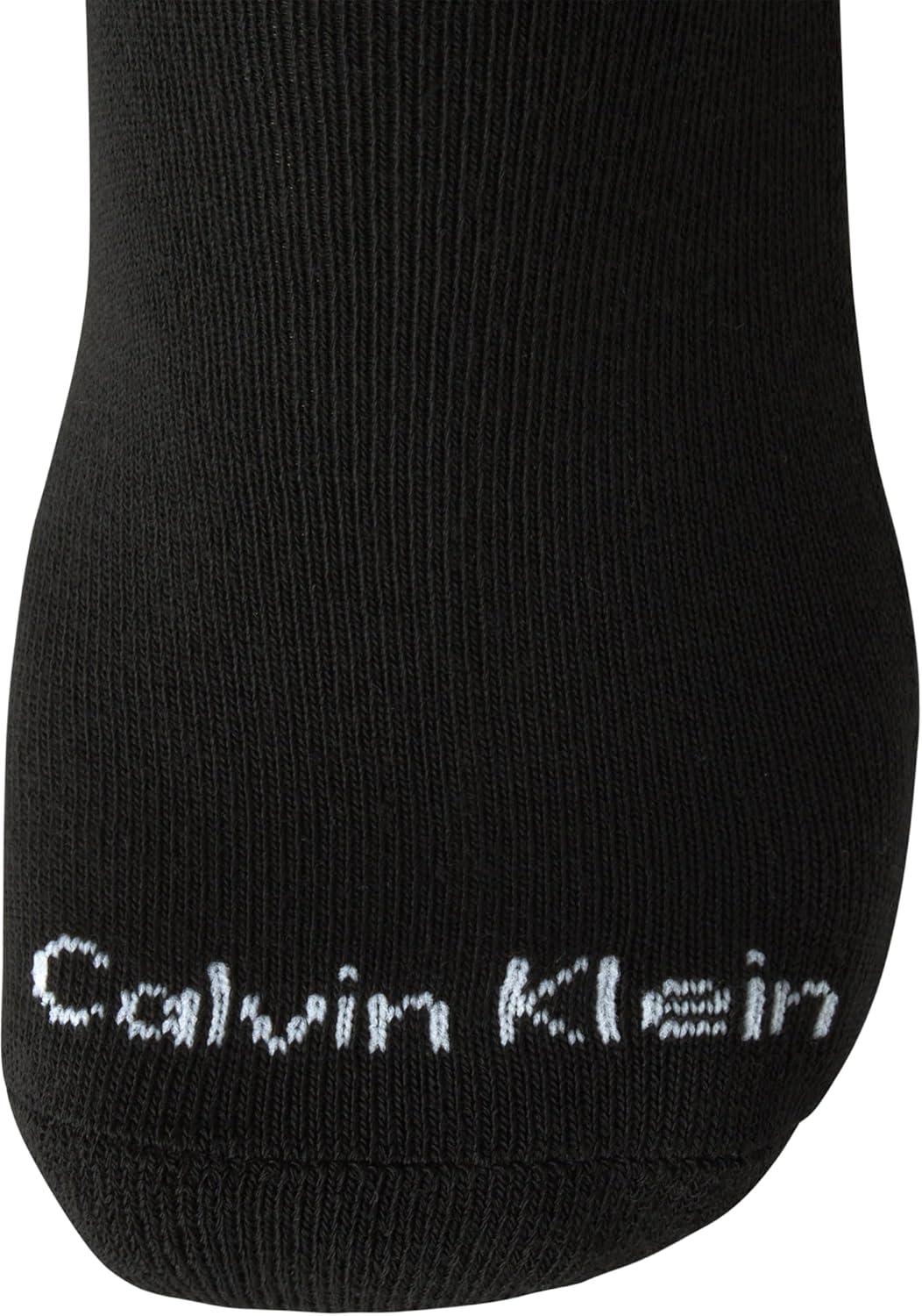 imageCalvin Klein Mens Dress Crew NonBinding Cotton Socks 6PackPure Black