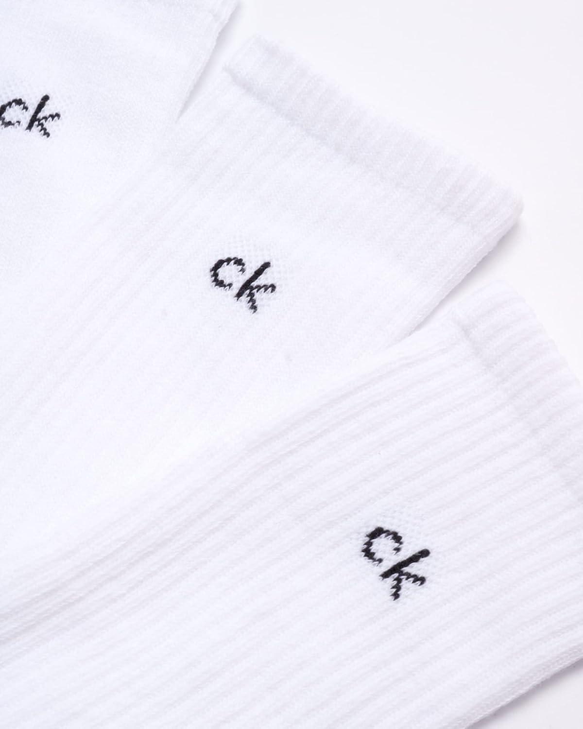 imageCalvin Klein Mens Dress Crew NonBinding Cotton Socks 6PackWhite