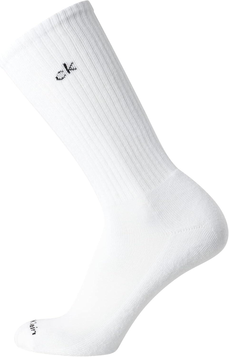 imageCalvin Klein Mens Dress Crew NonBinding Cotton Socks 6PackWhite