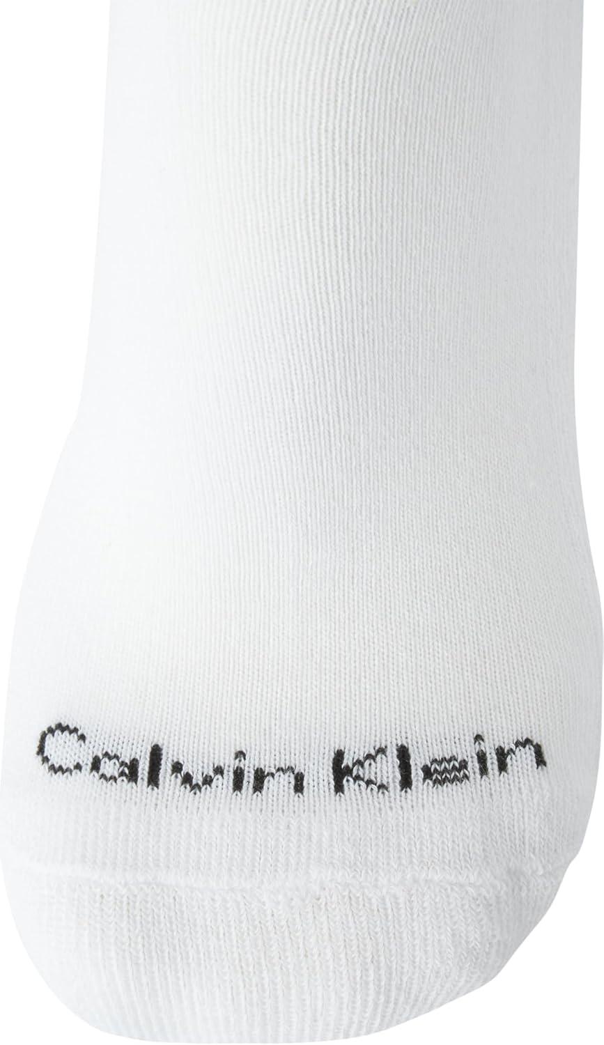 imageCalvin Klein Mens Dress Crew NonBinding Cotton Socks 6PackWhite Logo