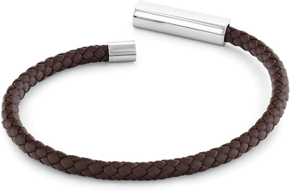 imageCalvin Klein Mens Jewelry  Iconic ID Black Leather Bracelet  Modern Elegance  Premium Fashion for Everyday Wear  Gift for HimChocolate