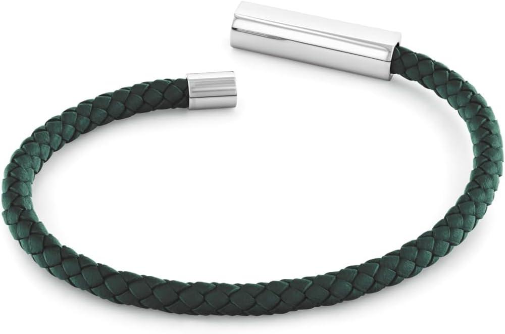 imageCalvin Klein Mens Jewelry  Iconic ID Black Leather Bracelet  Modern Elegance  Premium Fashion for Everyday Wear  Gift for HimDark Green