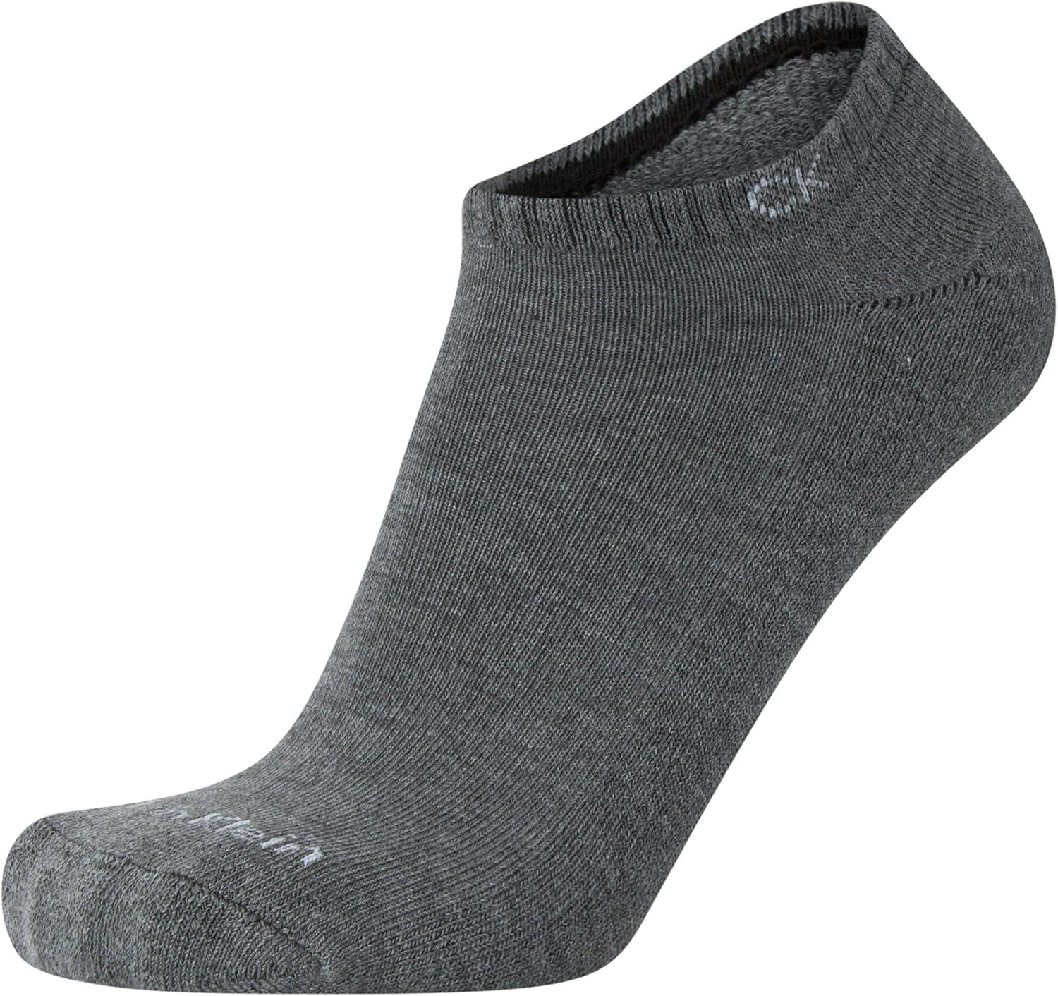 imageCalvin Klein Mens No Show Lightweight Cushioned Low Cut Socks 12 PackBeigeGrey