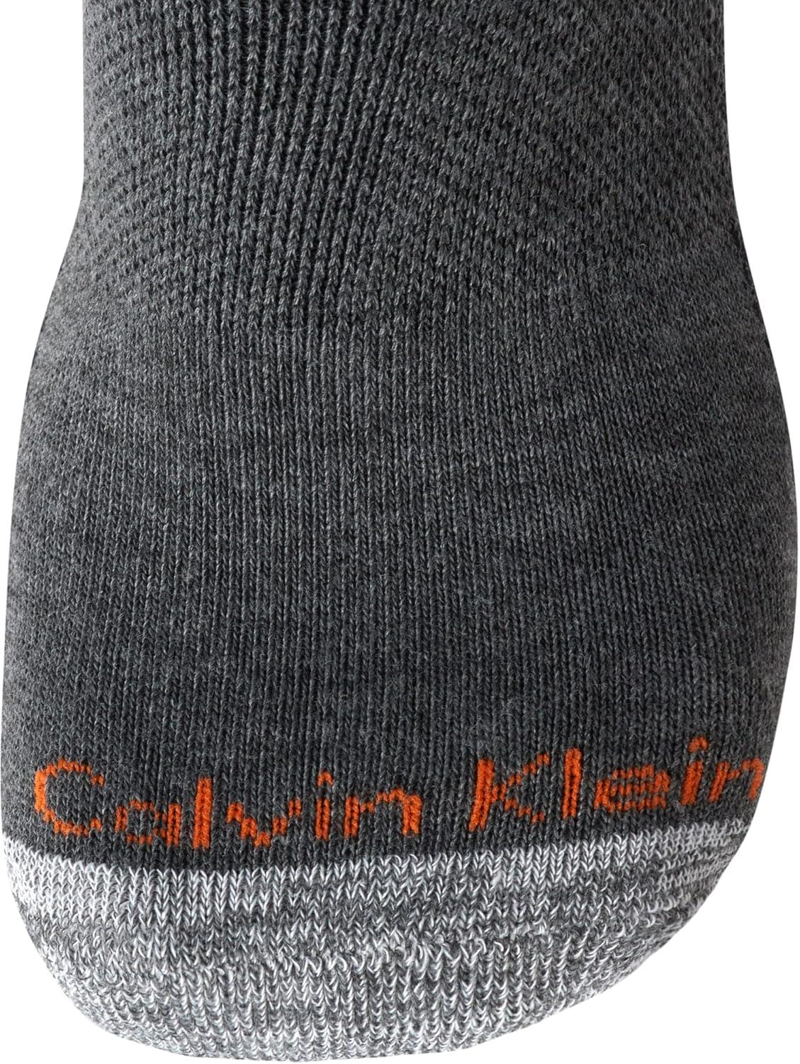 imageCalvin Klein Mens No Show Lightweight Cushioned Low Cut Socks 12 PackGrey Heather Assort