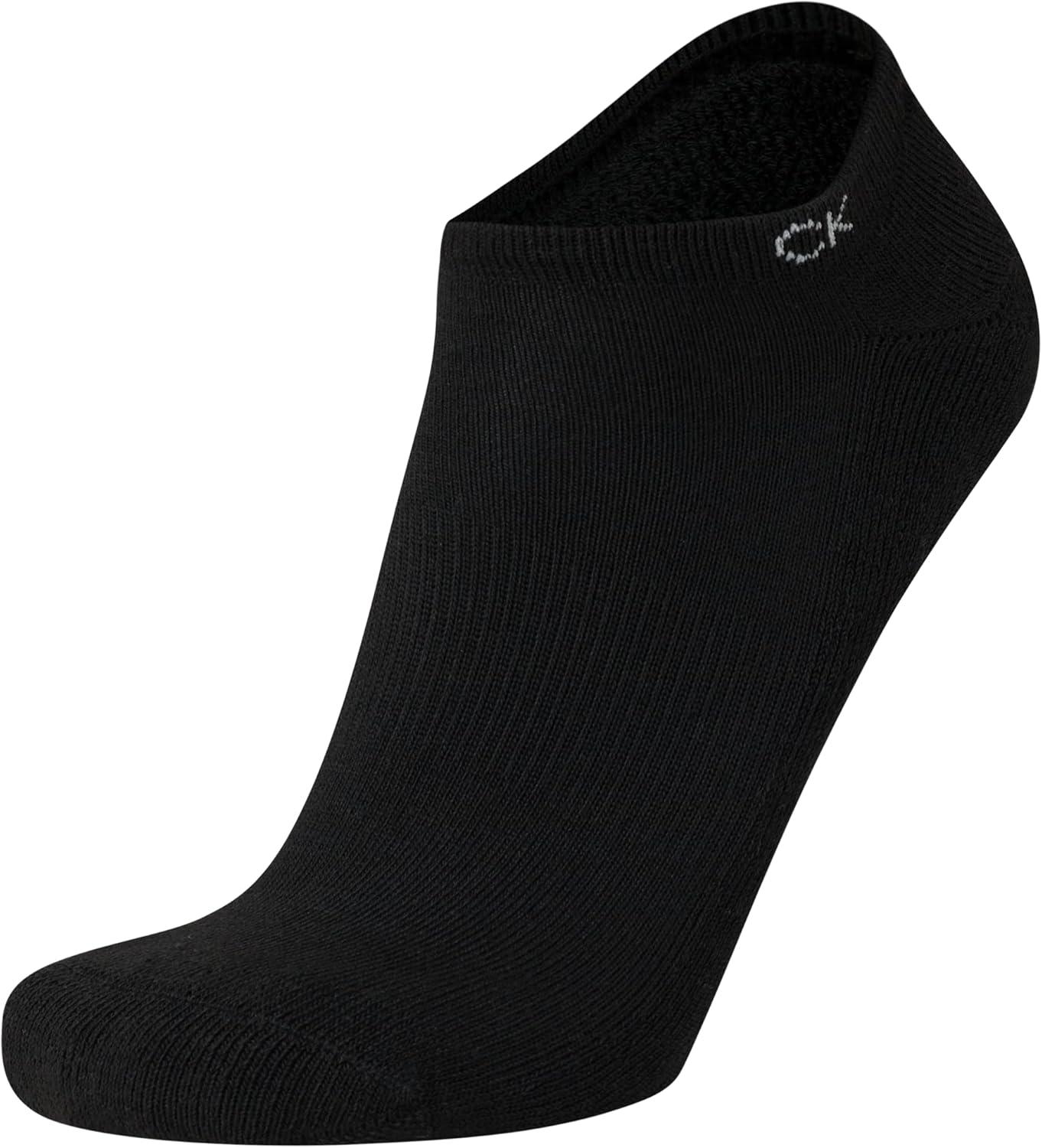 imageCalvin Klein Mens No Show Lightweight Cushioned Low Cut Socks 12 PackJet Black
