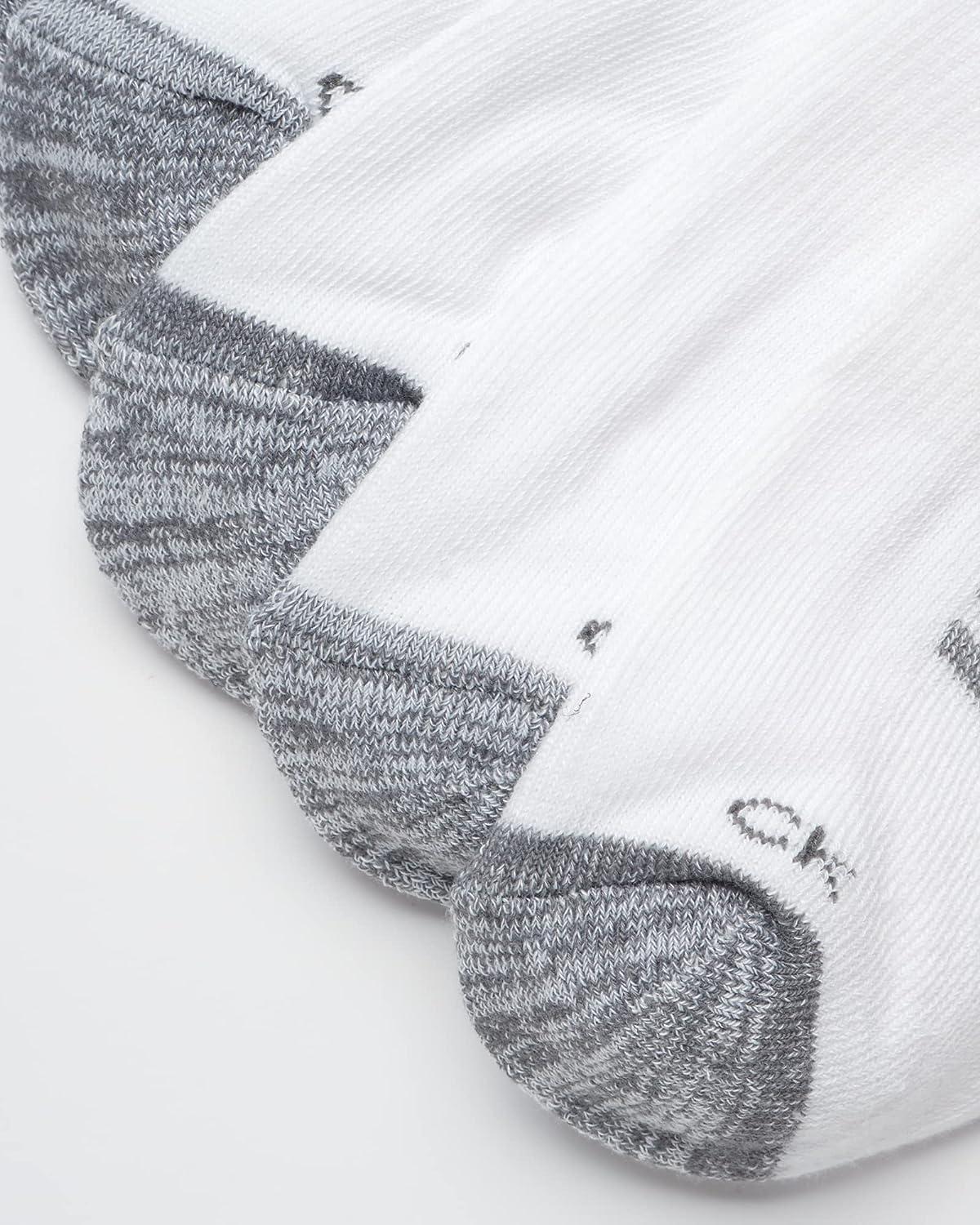 imageCalvin Klein Mens No Show Lightweight Cushioned Low Cut Socks 12 PackWhite Assorted