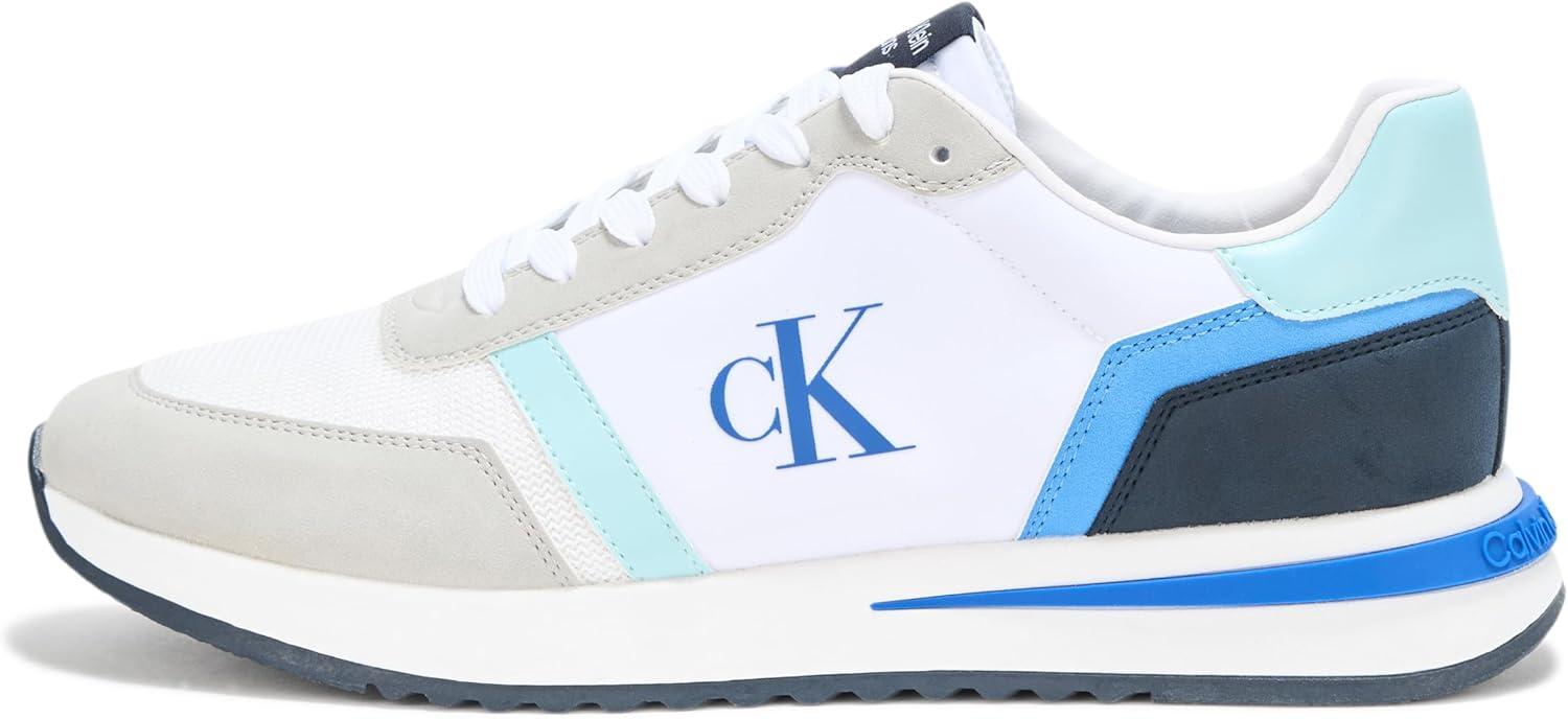 imageCalvin Klein Mens Picio SneakerMedium BlueWhite Multi