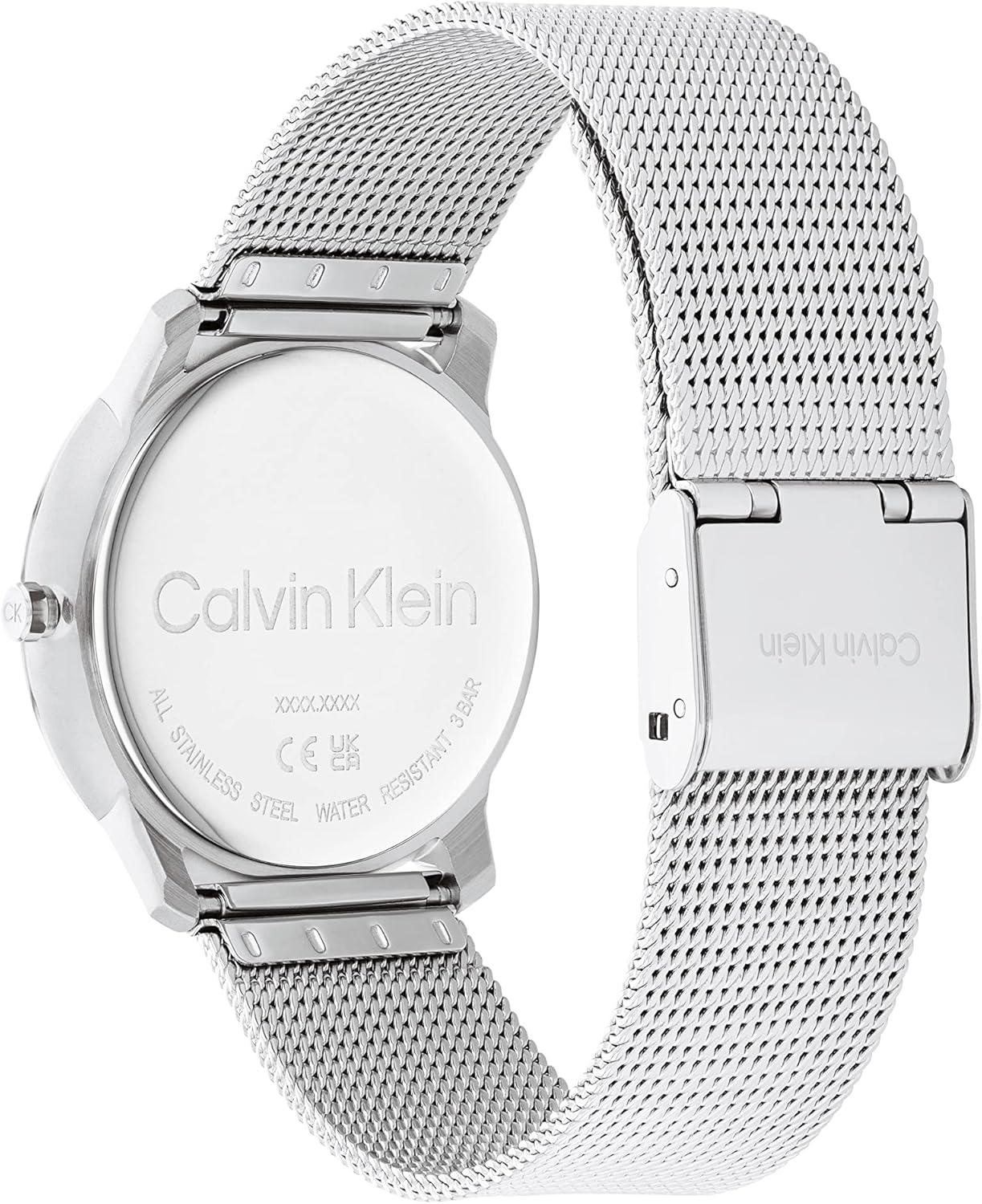 imageCalvin Klein Womens CK Iconic  35mm 2H Quartz Watch  Stainless Steel Mesh Bracelet  Water Resistance 30 Meters  Premium Fashion Timepiece for Everyday Style  Gift for HerTwo Tone Mesh