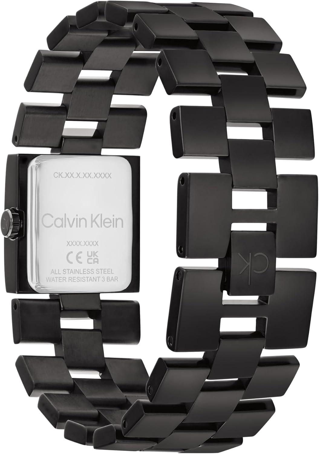 imageCalvin Klein Womens CK Meridian  22mm 2H Quartz Slim Watch  Stainless Steel Bracelet  Minimalistic Stylish Timepiece  Premium Fashion  Gift for HerBlack