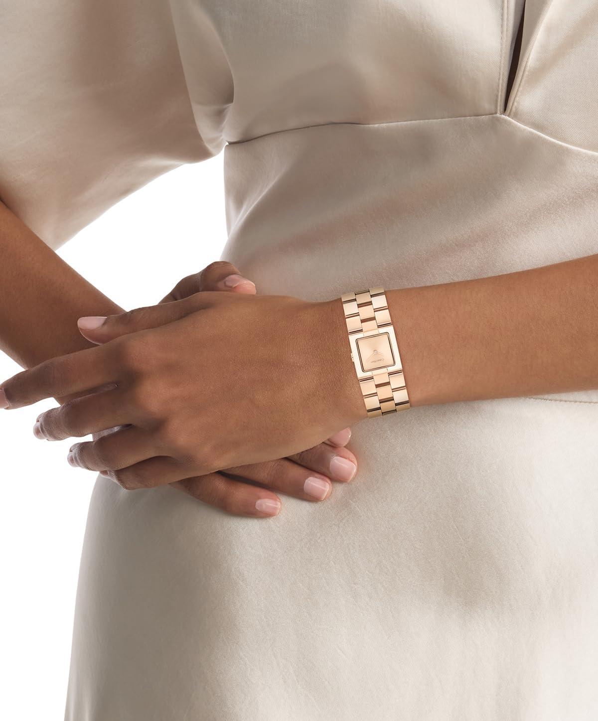 imageCalvin Klein Womens CK Meridian  22mm 2H Quartz Slim Watch  Stainless Steel Bracelet  Minimalistic Stylish Timepiece  Premium Fashion  Gift for HerRose Gold