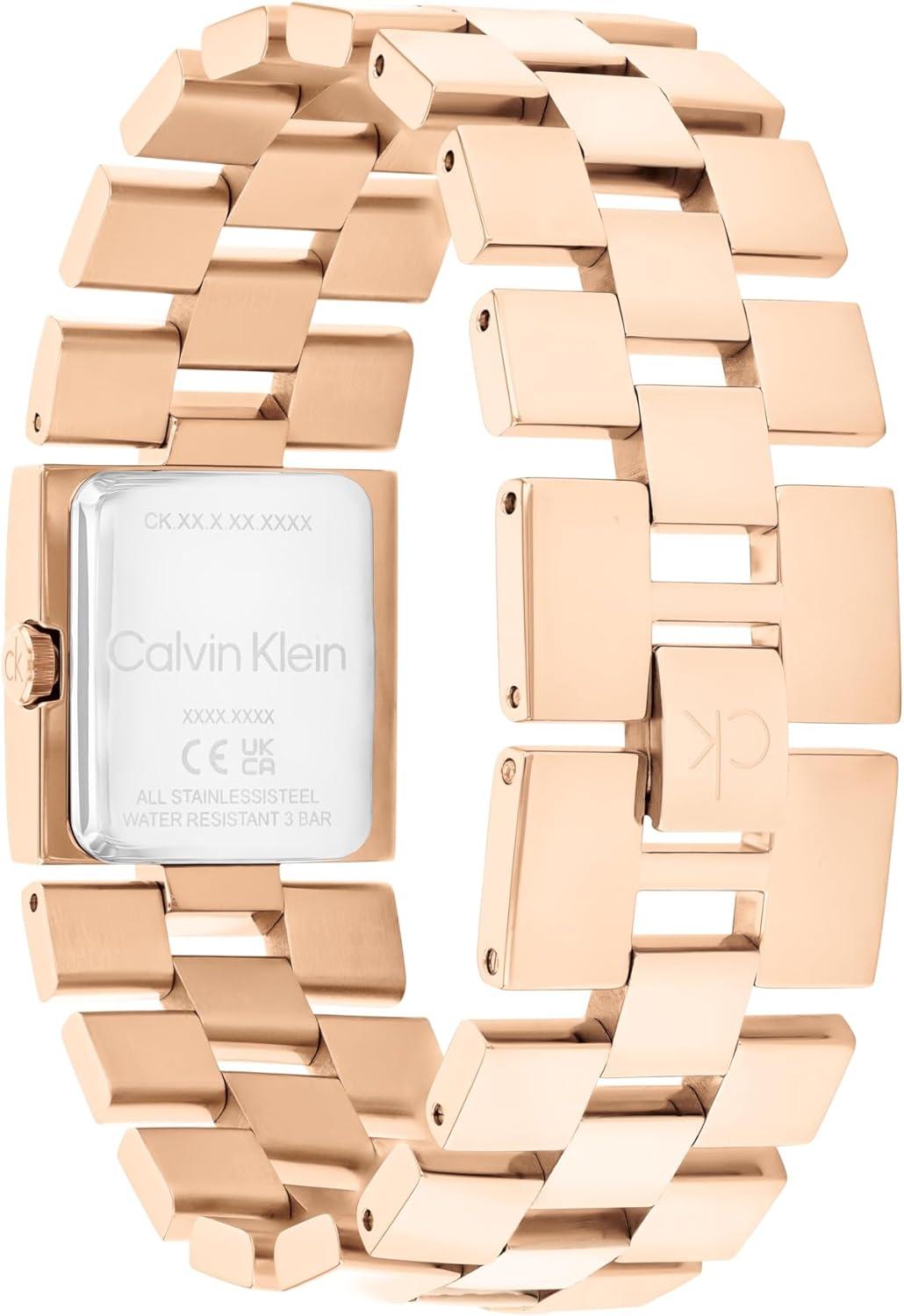 imageCalvin Klein Womens CK Meridian  22mm 2H Quartz Slim Watch  Stainless Steel Bracelet  Minimalistic Stylish Timepiece  Premium Fashion  Gift for HerRose Gold