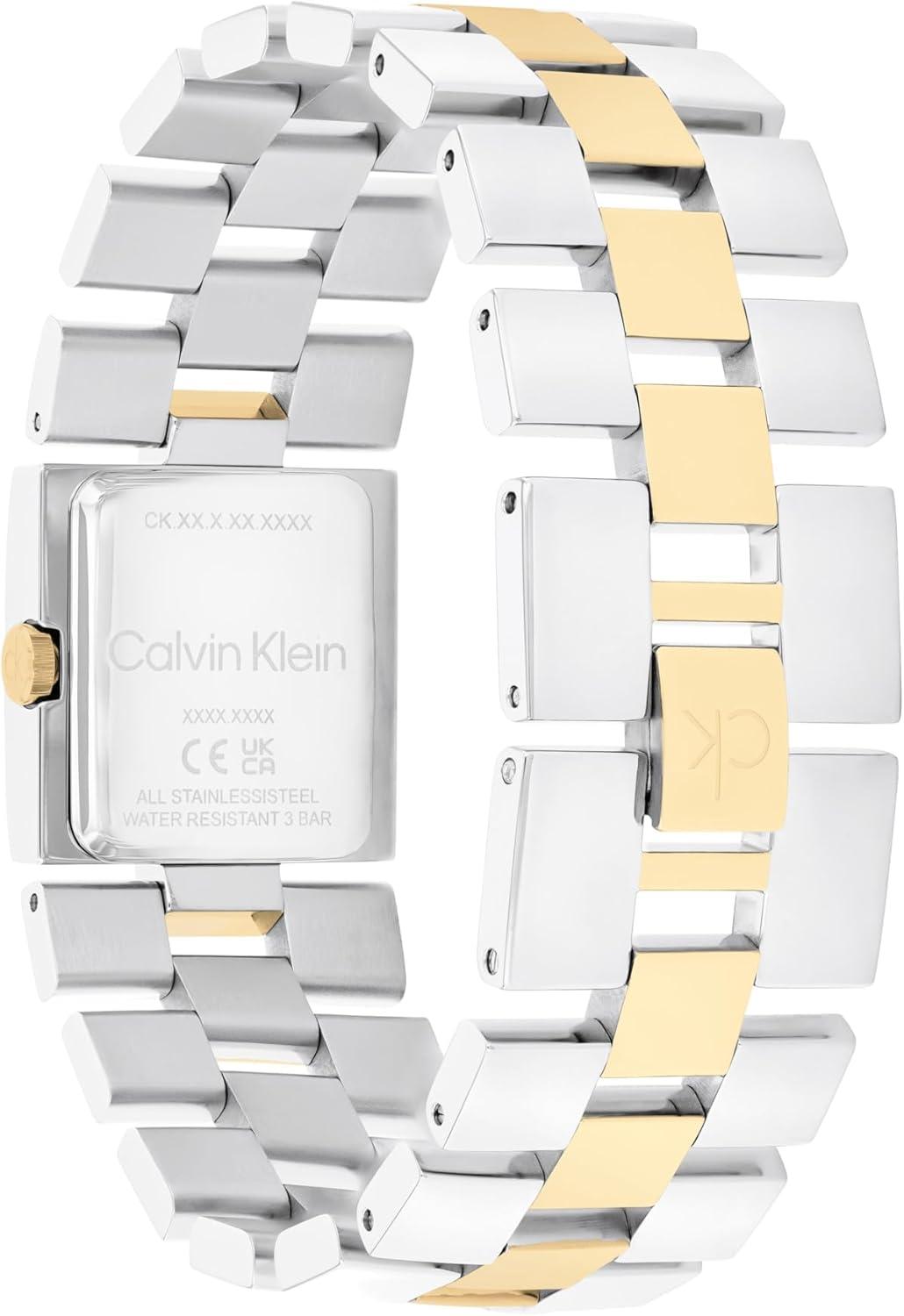 imageCalvin Klein Womens CK Meridian  22mm 2H Quartz Slim Watch  Stainless Steel Bracelet  Minimalistic Stylish Timepiece  Premium Fashion  Gift for HerTwo Tone