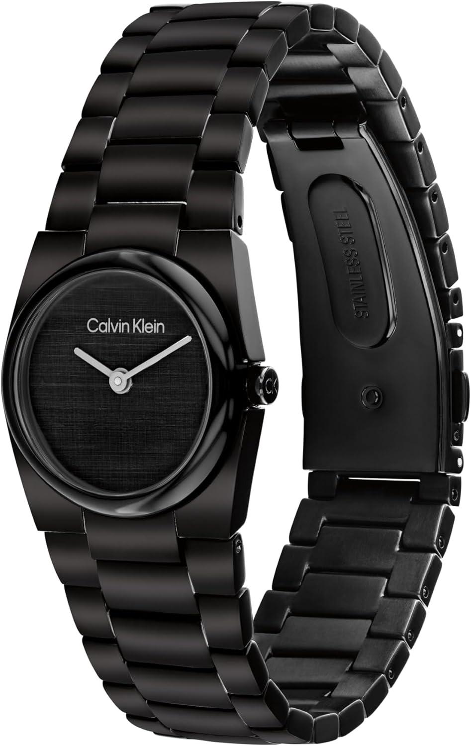 imageCalvin Klein Womens CK Unite Stainless Steel Watch 26mm Case with Link Bracelet  Sleek Curved Case Modern Everyday Style  Gift for HerBlack