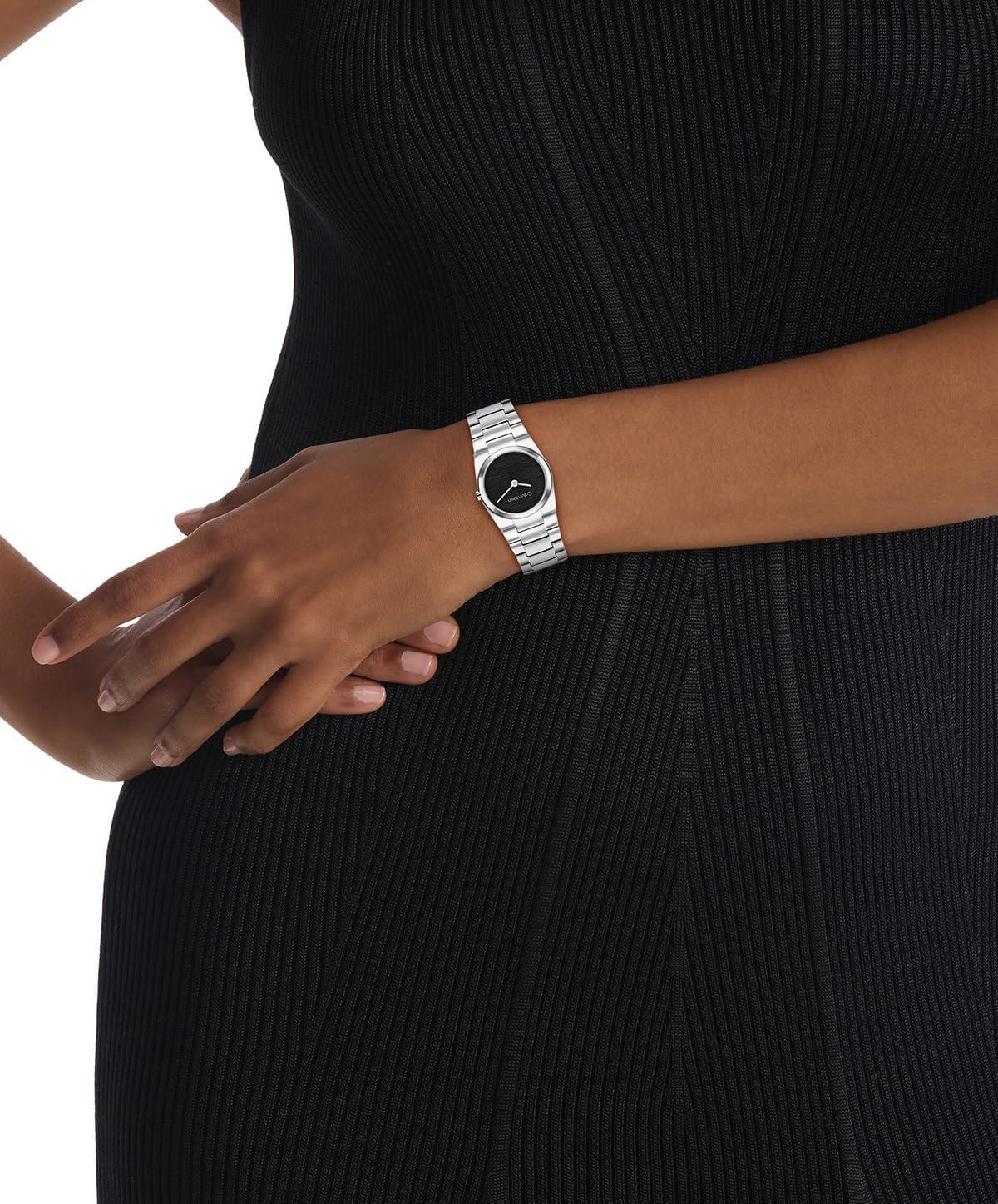 imageCalvin Klein Womens CK Unite Stainless Steel Watch 26mm Case with Link Bracelet  Sleek Curved Case Modern Everyday Style  Gift for HerSilverBlack