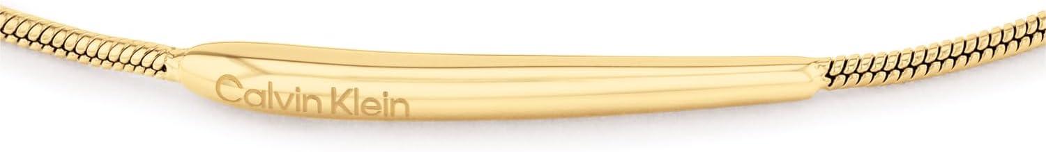 imageCalvin Klein Womens Elongated Drops Bracelet Stainless Steel Modern Raindrop Design with Adjustable Slider Closure  Gift for HerGold plated