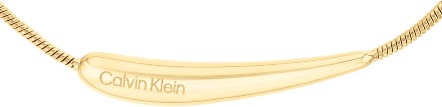 imageCalvin Klein Womens Elongated Drops Pendant Necklace Stainless Steel  Fashion Accessory for any Occasion  Gift for HerGold Plated