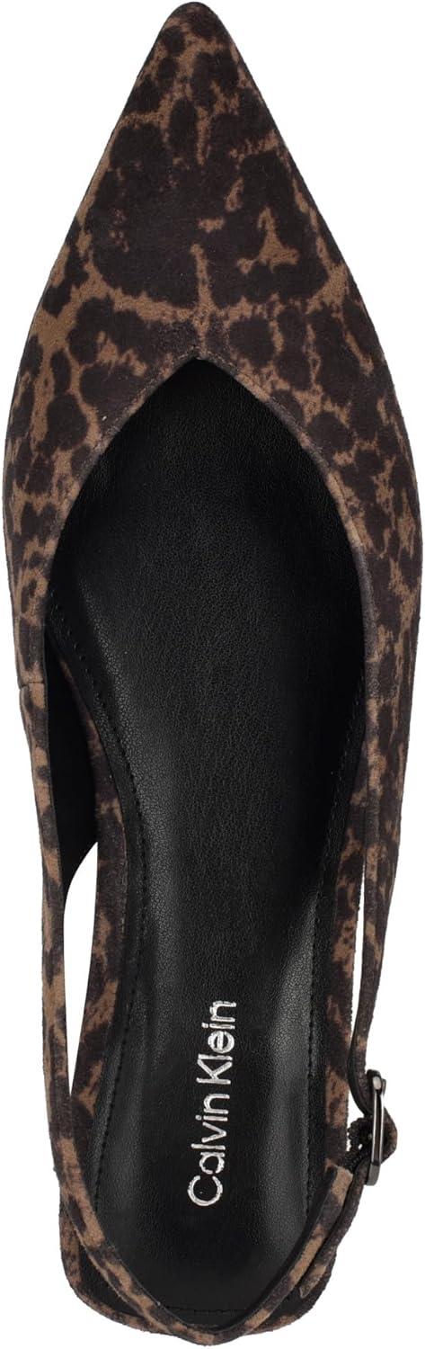 imageCalvin Klein Womens Galiana Ballet FlatDark Natural Leopard Multi Suede 121
