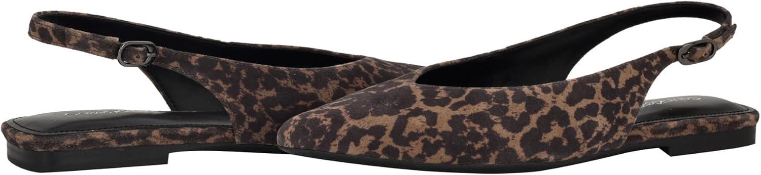 imageCalvin Klein Womens Galiana Ballet FlatDark Natural Leopard Multi Suede 121