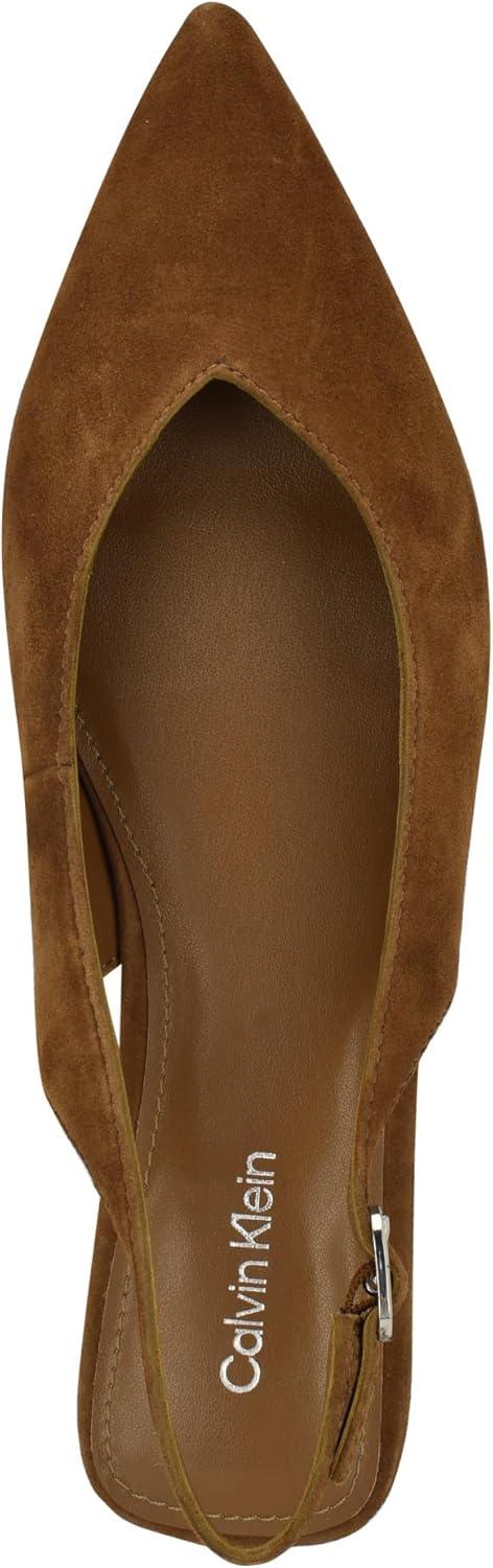 imageCalvin Klein Womens Galiana Ballet FlatDark Natural Suede 122