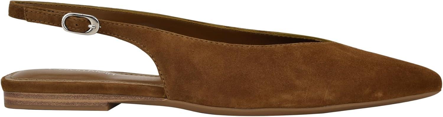 imageCalvin Klein Womens Galiana Ballet FlatDark Natural Suede 122