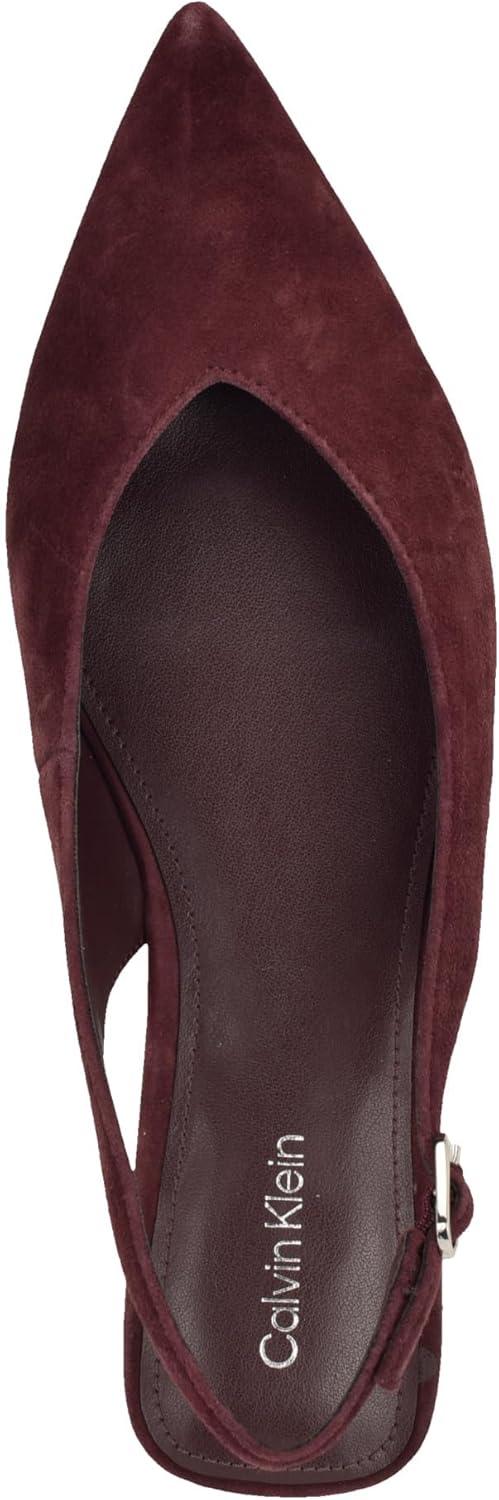 imageCalvin Klein Womens Galiana Ballet FlatDark Red Suede 600