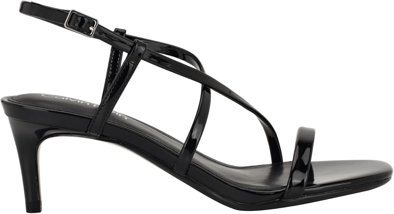 imageCalvin Klein Womens Ishaya Heeled SandalBlack Patent 002