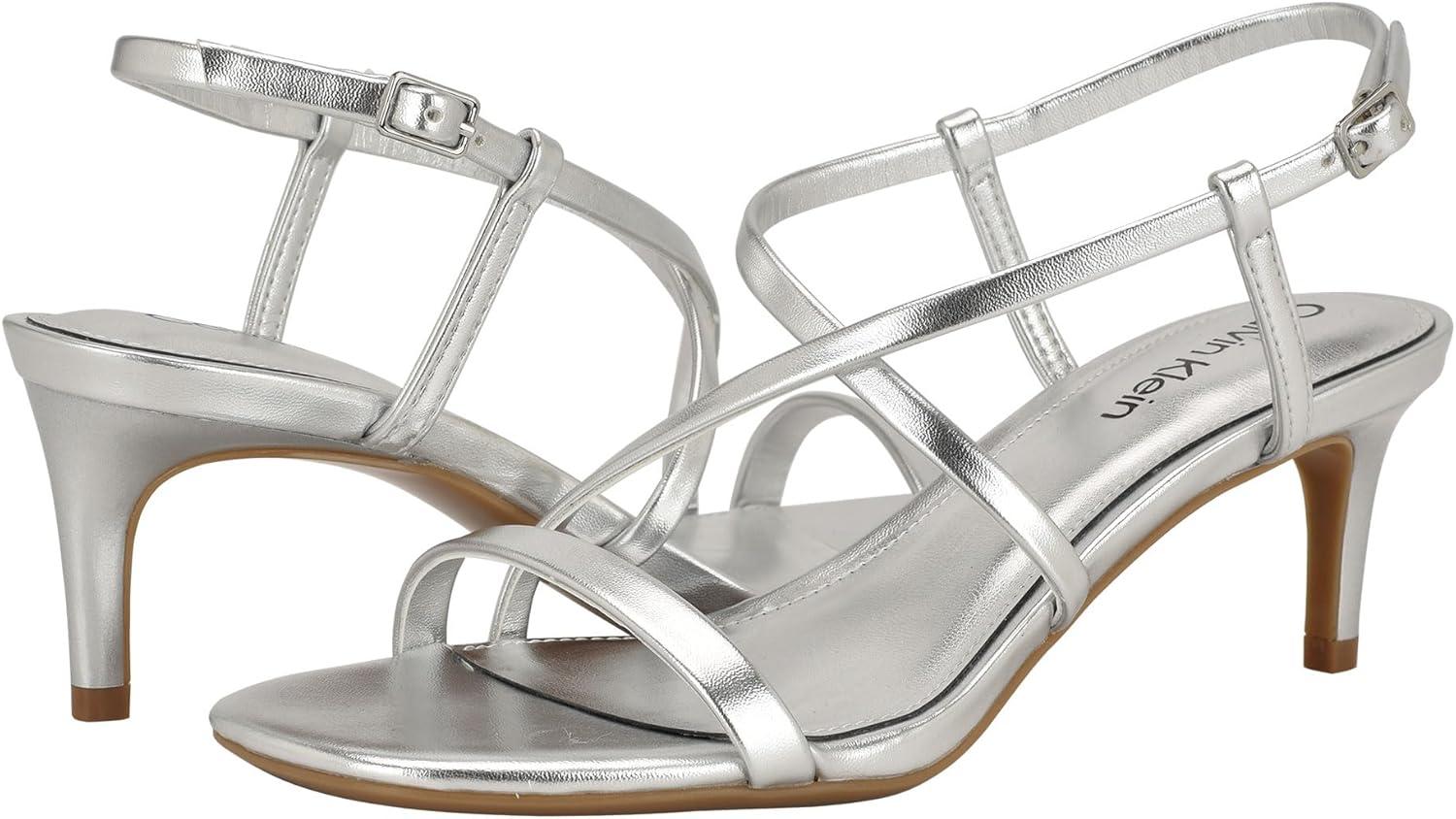 imageCalvin Klein Womens Ishaya Heeled SandalSilver 040