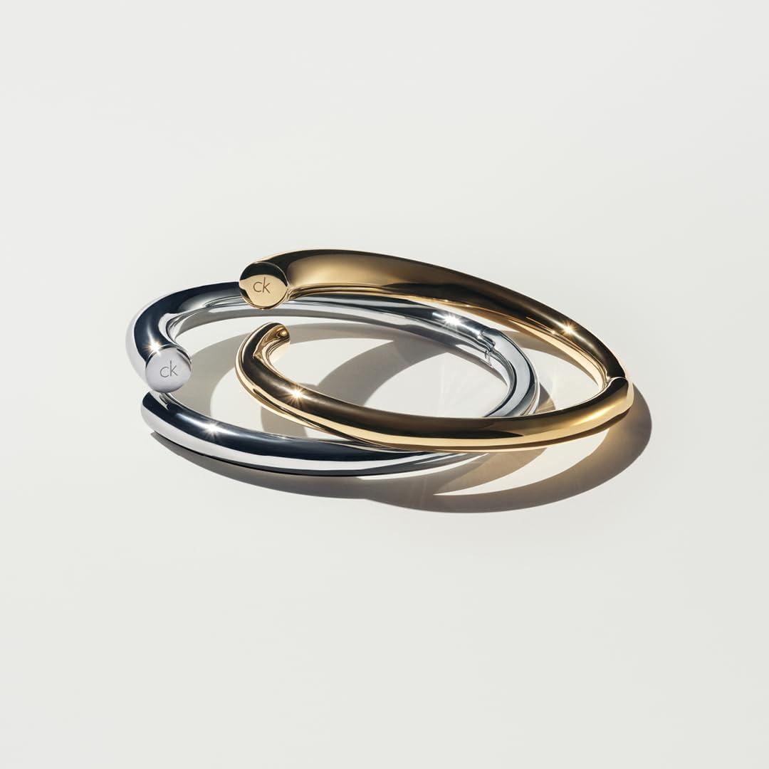imageCalvin Klein Womens Jewelry  CK Spiral Bangle  Stainless Steel  Layering Accessory for Everyday Wear  Gift for HerSilver