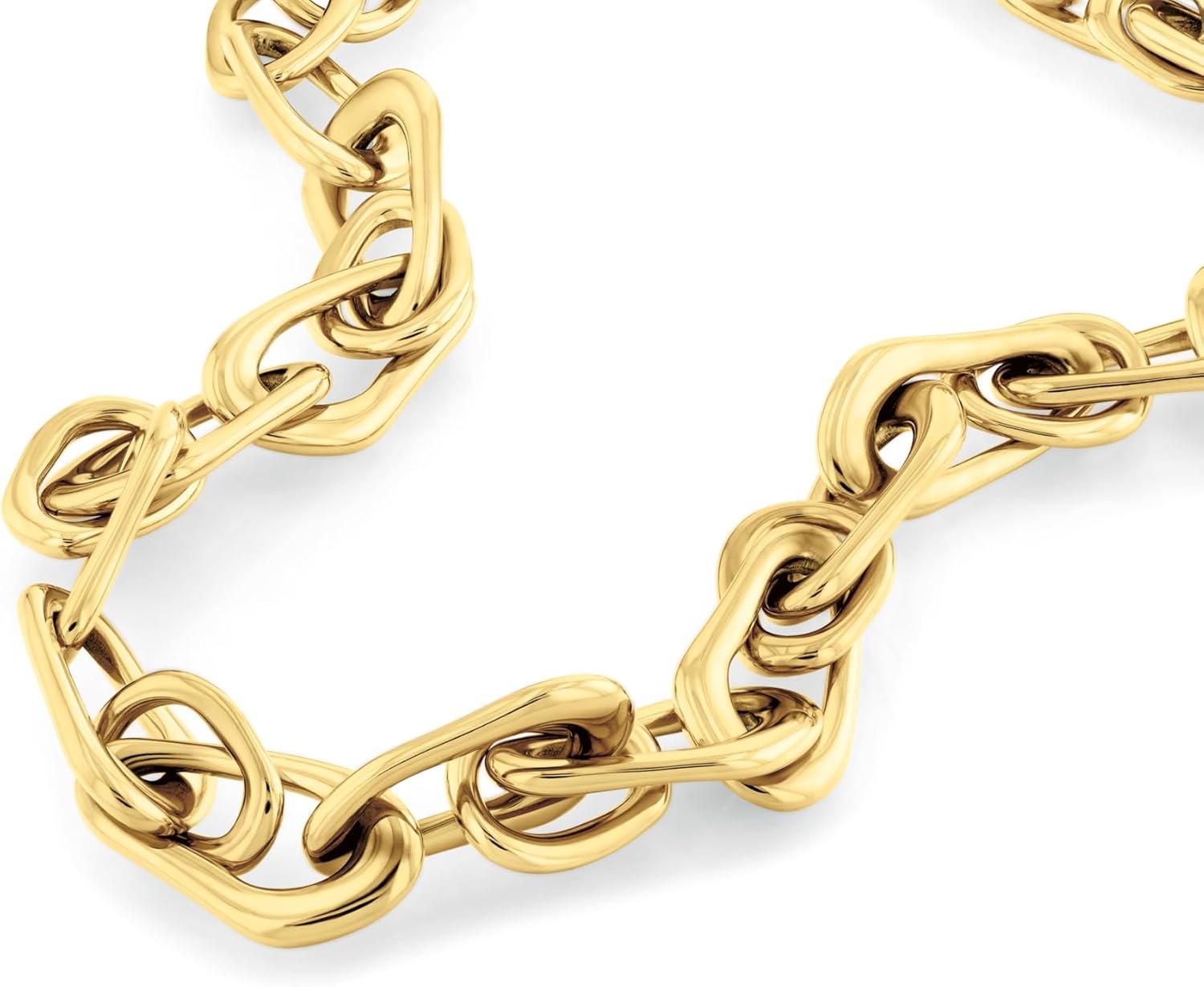 imageCalvin Klein Womens Jewelry  CK Statement Links Necklace  Stainless Steel  Contemporary Fashion for Everyday Wear  Gift for HerGold Plated