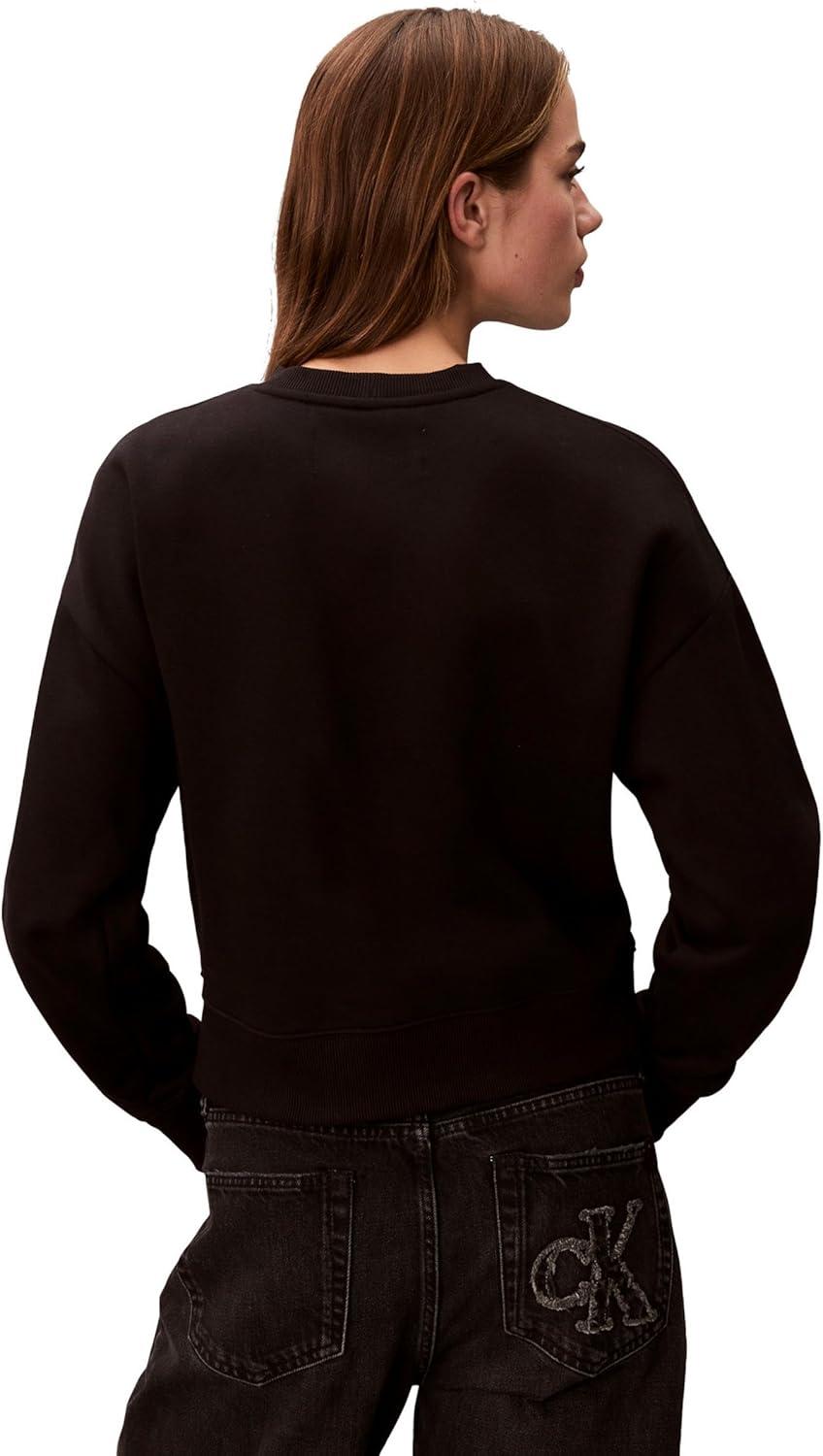 imageCalvin Klein Womens Monogram Logo CrewneckBlack