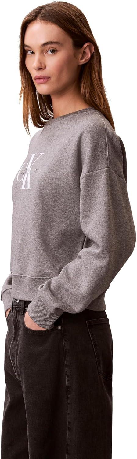 imageCalvin Klein Womens Monogram Logo CrewneckGrey Heather