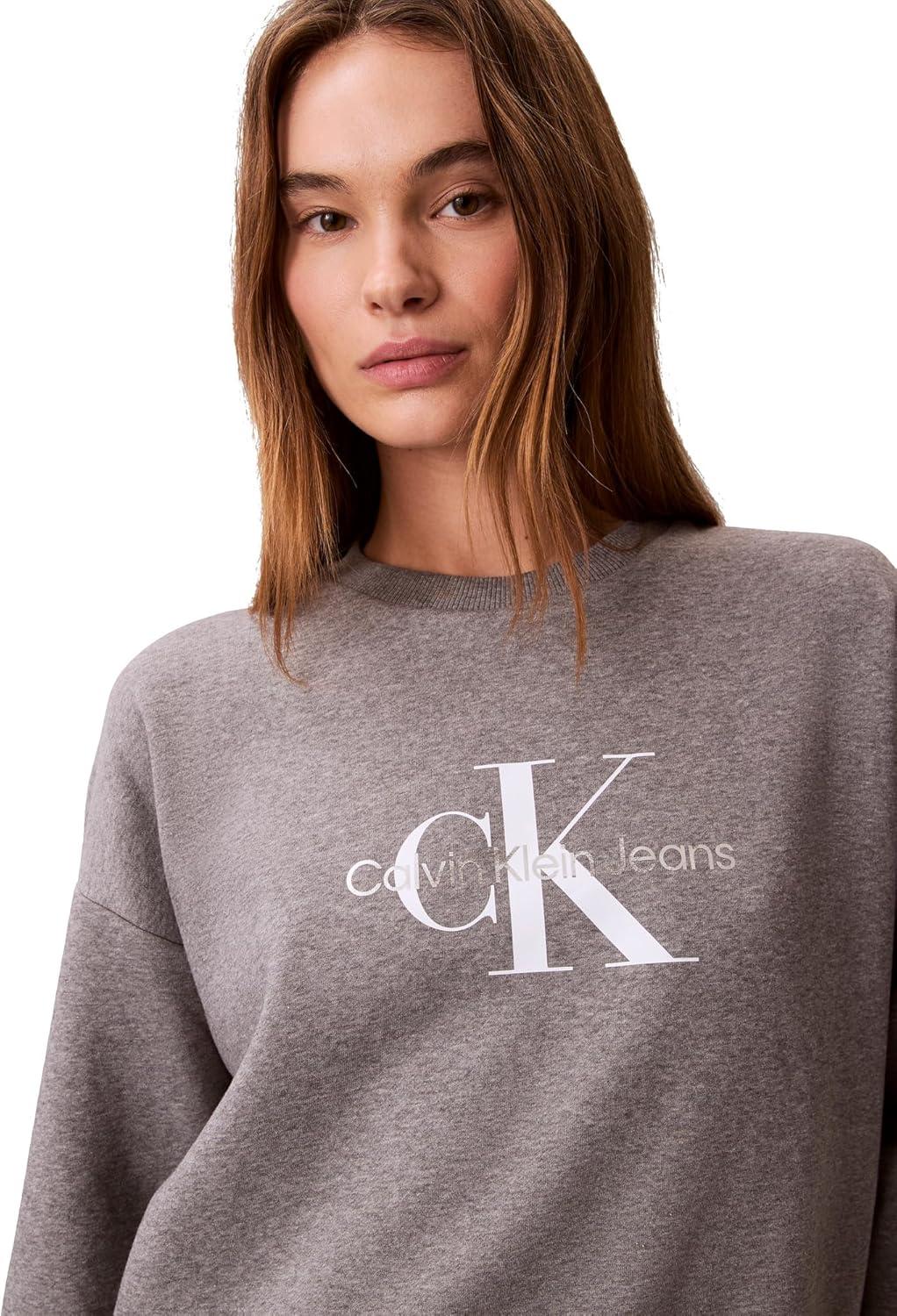imageCalvin Klein Womens Monogram Logo CrewneckGrey Heather