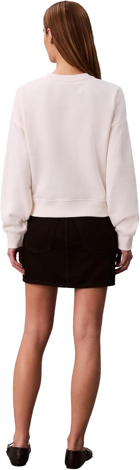 imageCalvin Klein Womens Monogram Logo CrewneckWhite Greige