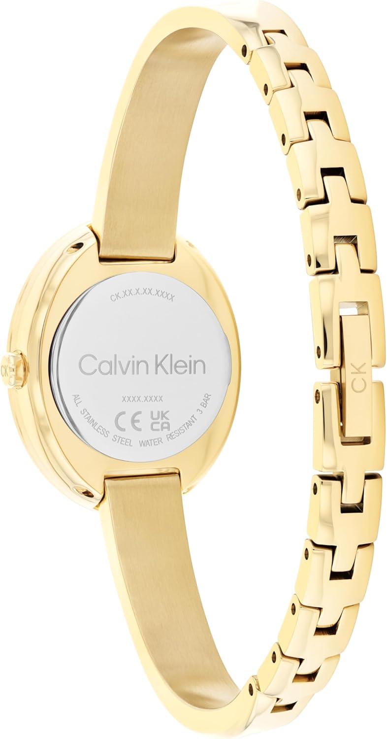 imageCalvin Klein Womens Twisted Bezel  24mm 2H Quartz Watch  Adjustable Stainless Steel Bangle  Water Resistance 30 Meters  Premium Fashion for All Occasions  Gift for HerGold Plated