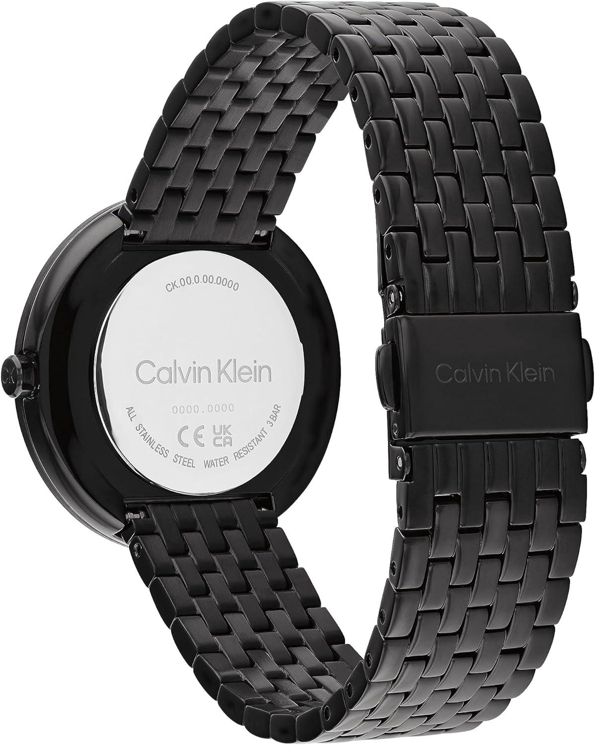 imageCalvin Klein Womens Twisted Bezel  34mm 2H Quartz Watch  Stainless Steel Bracelet  Water Resistance 30 Meters  Minimalistic Style  Premium Fashion  Gift for HerBlack Mother of Pearl
