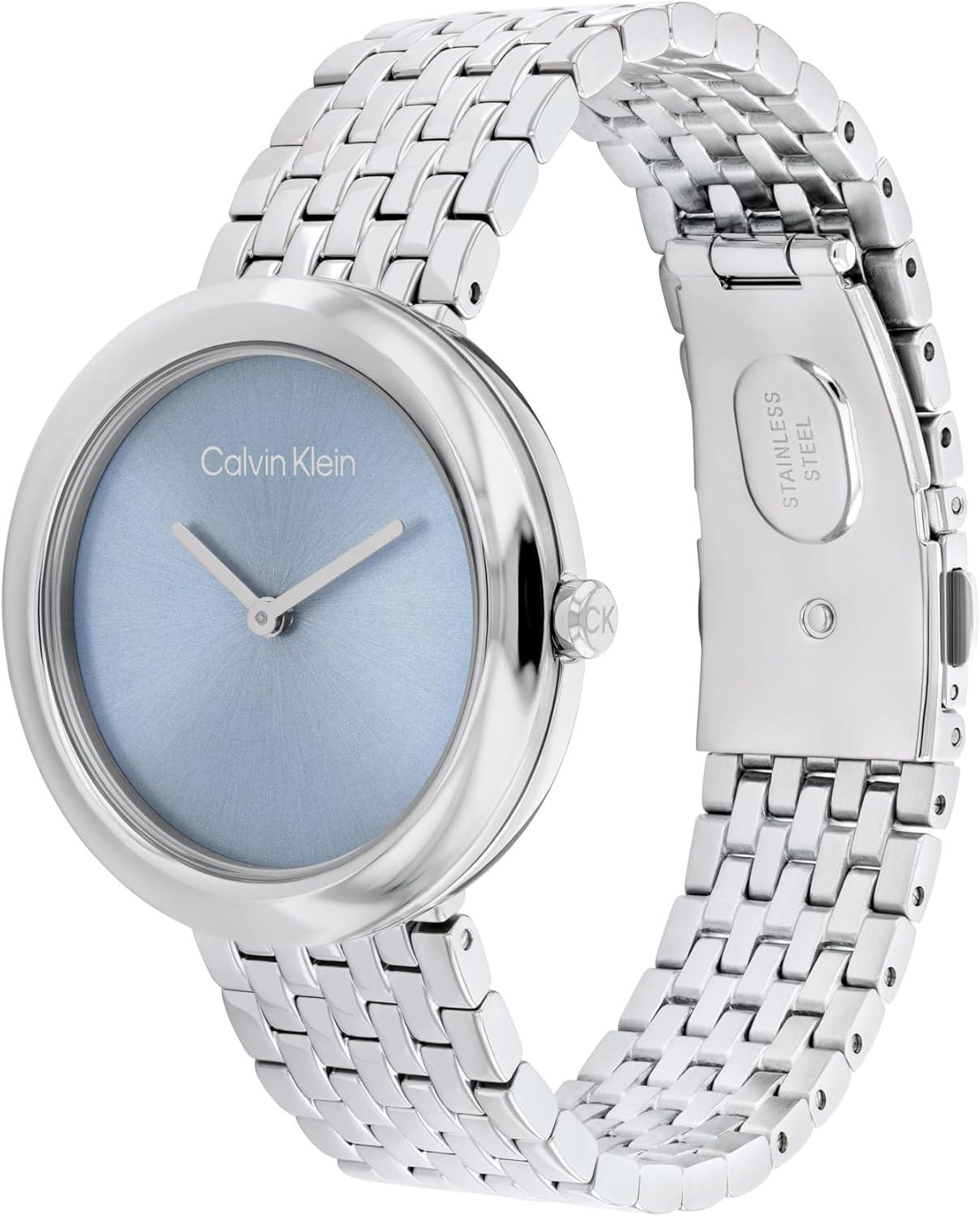 imageCalvin Klein Womens Twisted Bezel  34mm 2H Quartz Watch  Stainless Steel Bracelet  Water Resistance 30 Meters  Minimalistic Style  Premium Fashion  Gift for HerBlue