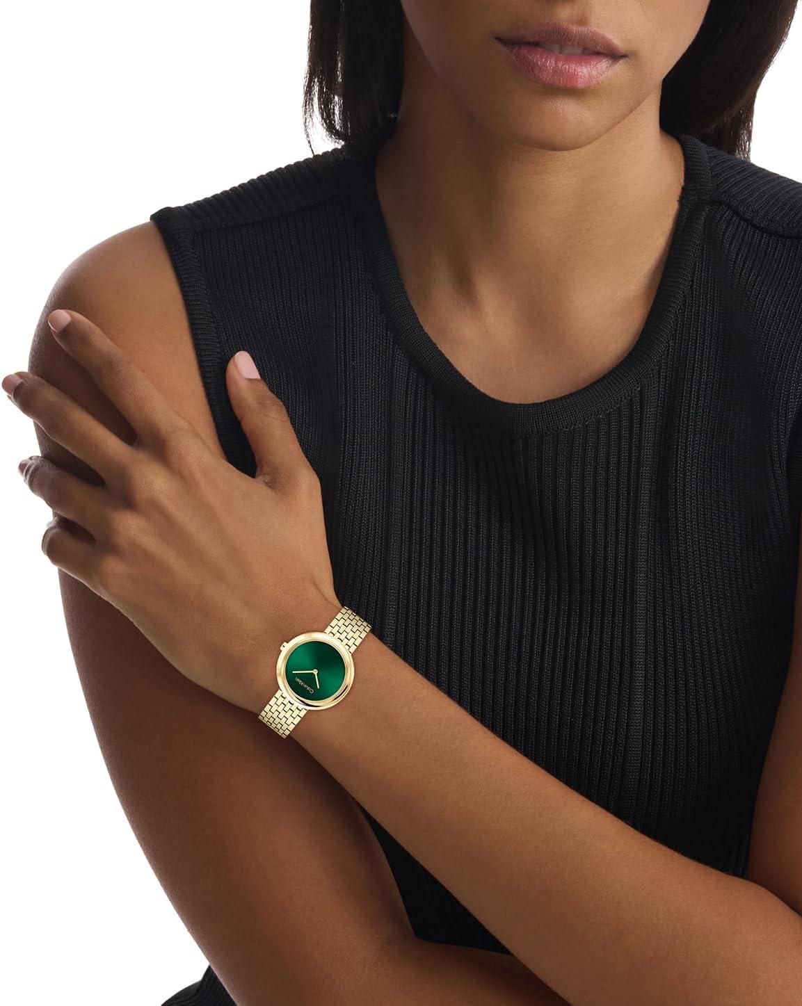 imageCalvin Klein Womens Twisted Bezel  34mm 2H Quartz Watch  Stainless Steel Bracelet  Water Resistance 30 Meters  Minimalistic Style  Premium Fashion  Gift for HerGreen