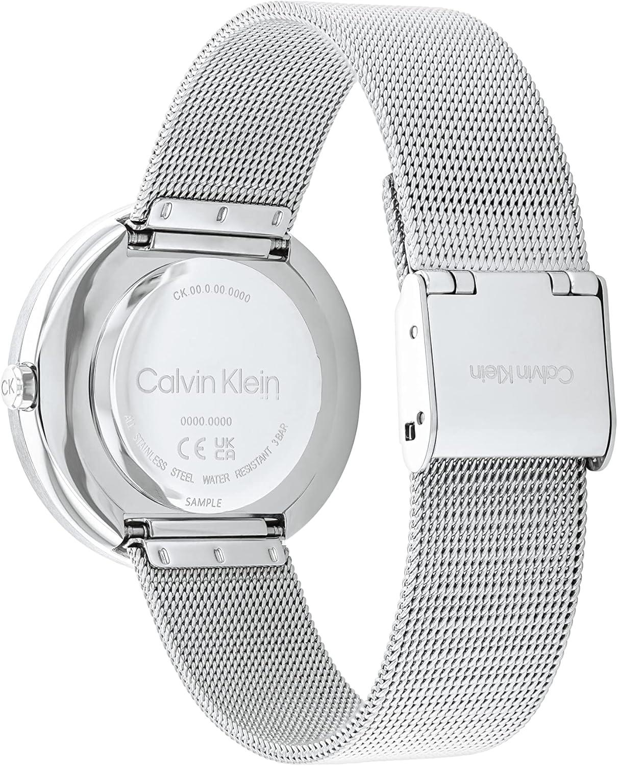 imageCalvin Klein Womens Twisted Bezel  34mm 2H Quartz Watch  Stainless Steel Bracelet  Water Resistance 30 Meters  Minimalistic Style  Premium Fashion  Gift for HerPink Silver