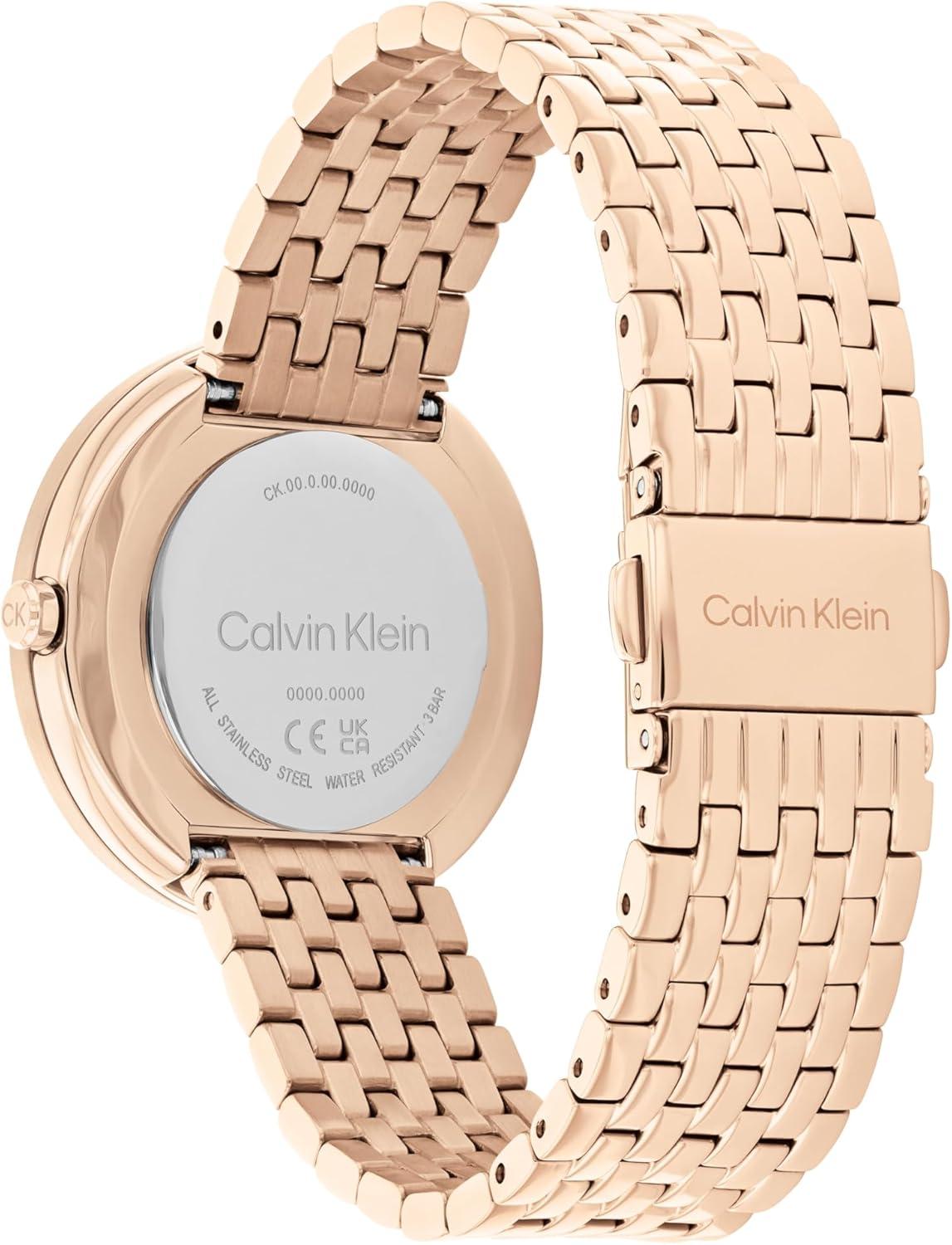 imageCalvin Klein Womens Twisted Bezel  34mm 2H Quartz Watch  Stainless Steel Bracelet  Water Resistance 30 Meters  Minimalistic Style  Premium Fashion  Gift for HerMauve