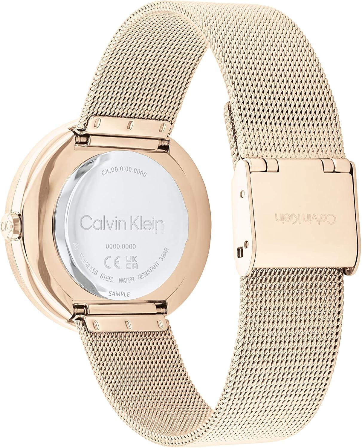 imageCalvin Klein Womens Twisted Bezel  34mm 2H Quartz Watch  Stainless Steel Bracelet  Water Resistance 30 Meters  Minimalistic Style  Premium Fashion  Gift for HerBlack Rose Gold
