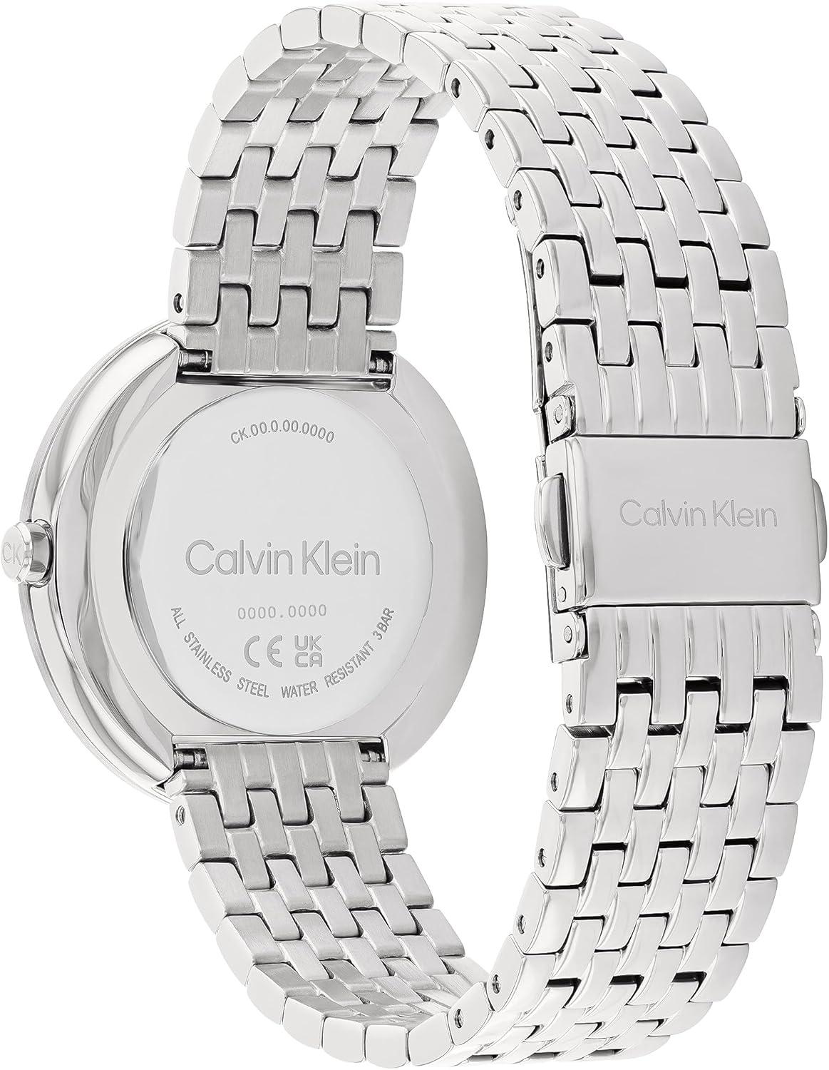 imageCalvin Klein Womens Twisted Bezel  34mm 2H Quartz Watch  Stainless Steel Bracelet  Water Resistance 30 Meters  Minimalistic Style  Premium Fashion  Gift for HerGrey Mother of Pearl