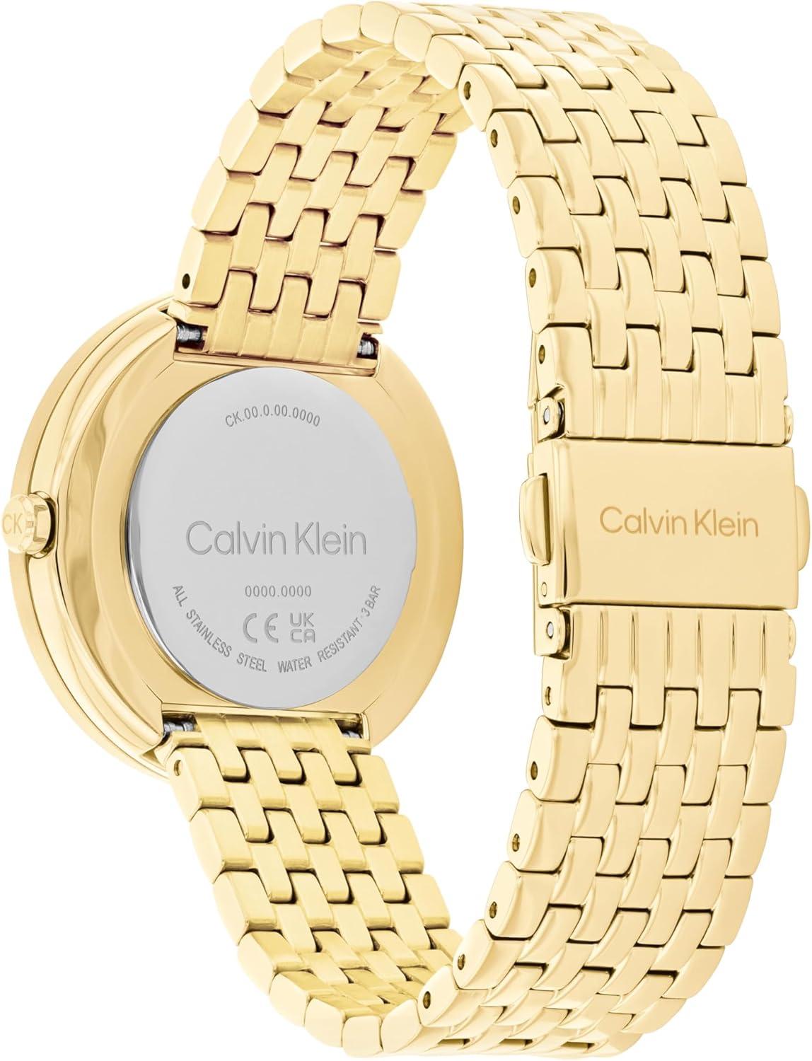 imageCalvin Klein Womens Twisted Bezel  34mm 2H Quartz Watch  Stainless Steel Bracelet  Water Resistance 30 Meters  Minimalistic Style  Premium Fashion  Gift for HerGreen