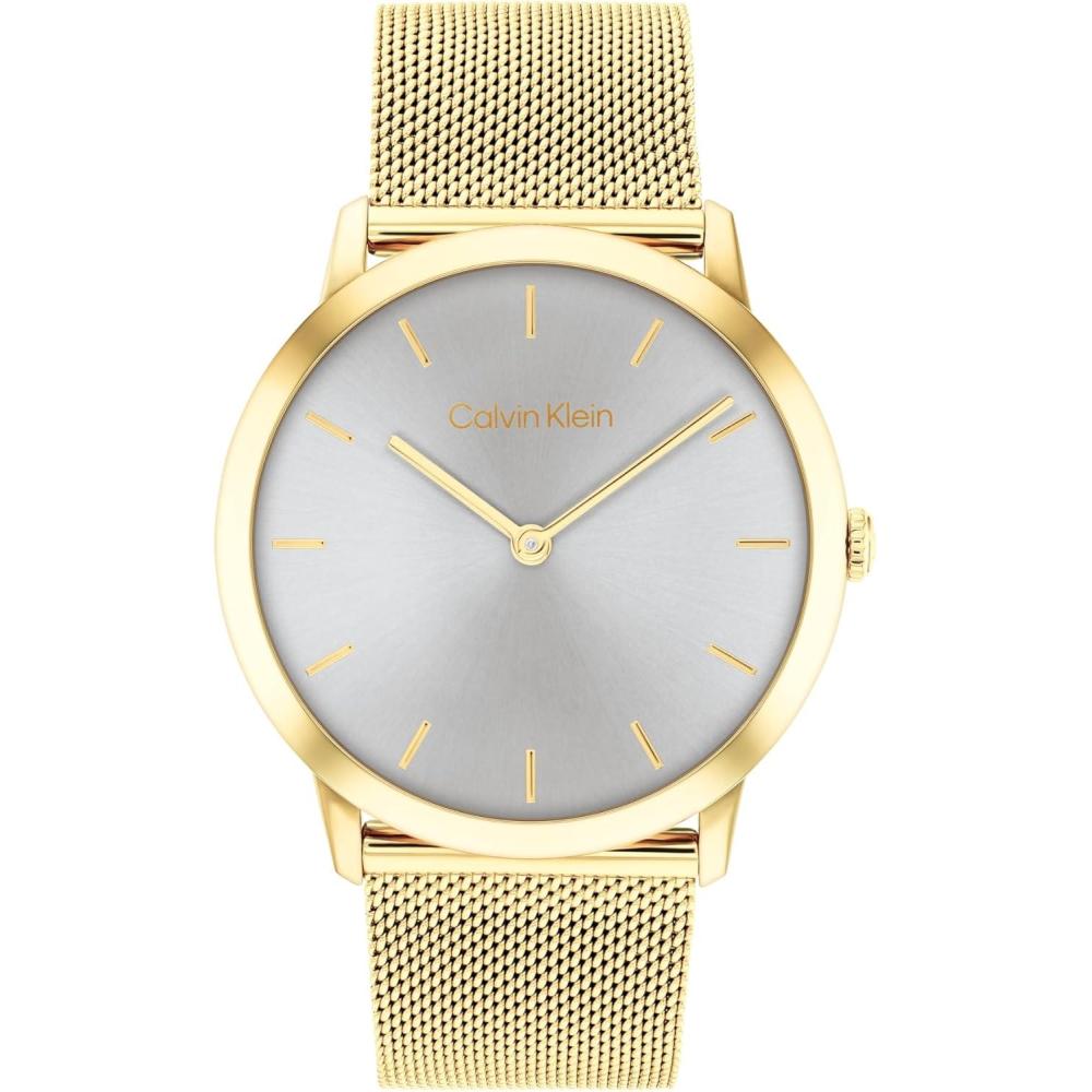 imageCalvin Klein Exceptional  Womens and Mens 2H Quartz Watch Stainless Steel with Mesh Bracelet  Water Resistant 3 ATM30 Meters  Trendy CK Watches for Him and Her  37 mmGold Plated