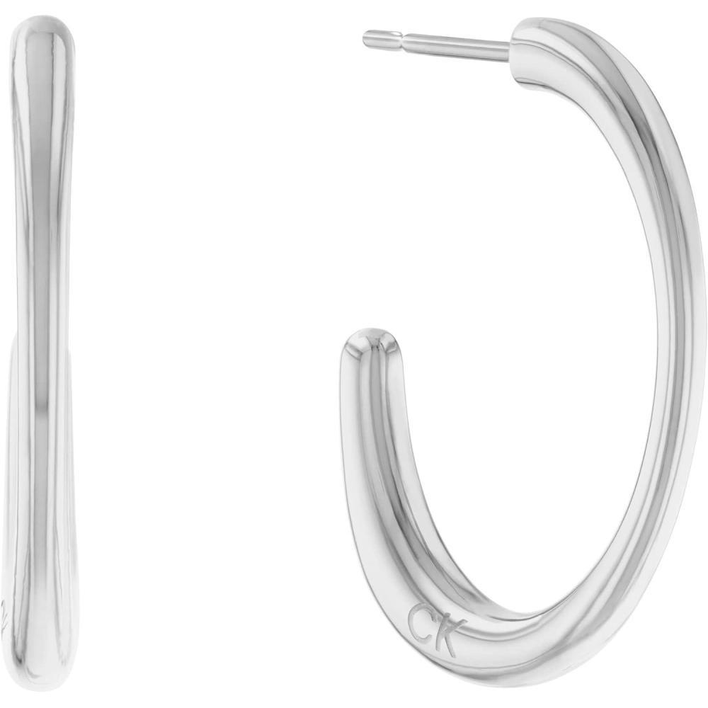 imageCalvin Klein Jewelry Womens Stainless Steel Hoop Earrings Color Silver Model 35000346