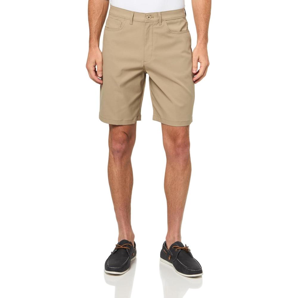 imageCalvin Klein Mens 5 Pocket Tech Classic ShortsGreige