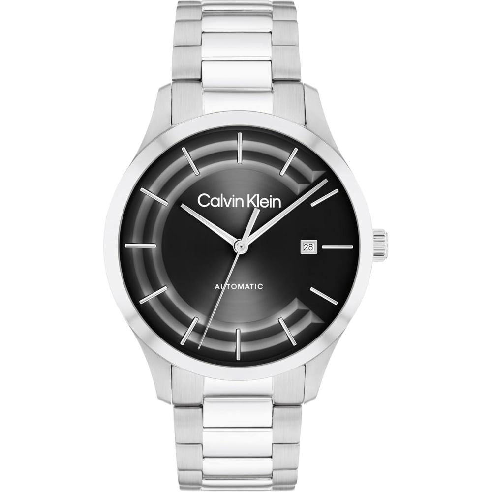 imageCalvin Klein Mens CK Iconic  40mm 3H Automatic Watch  Stainless Steel Bracelet  Water Resistance 30 Meters  SelfWinding Mechanical Movement  Luxury Timepiece  Gift for HimSilverBlack