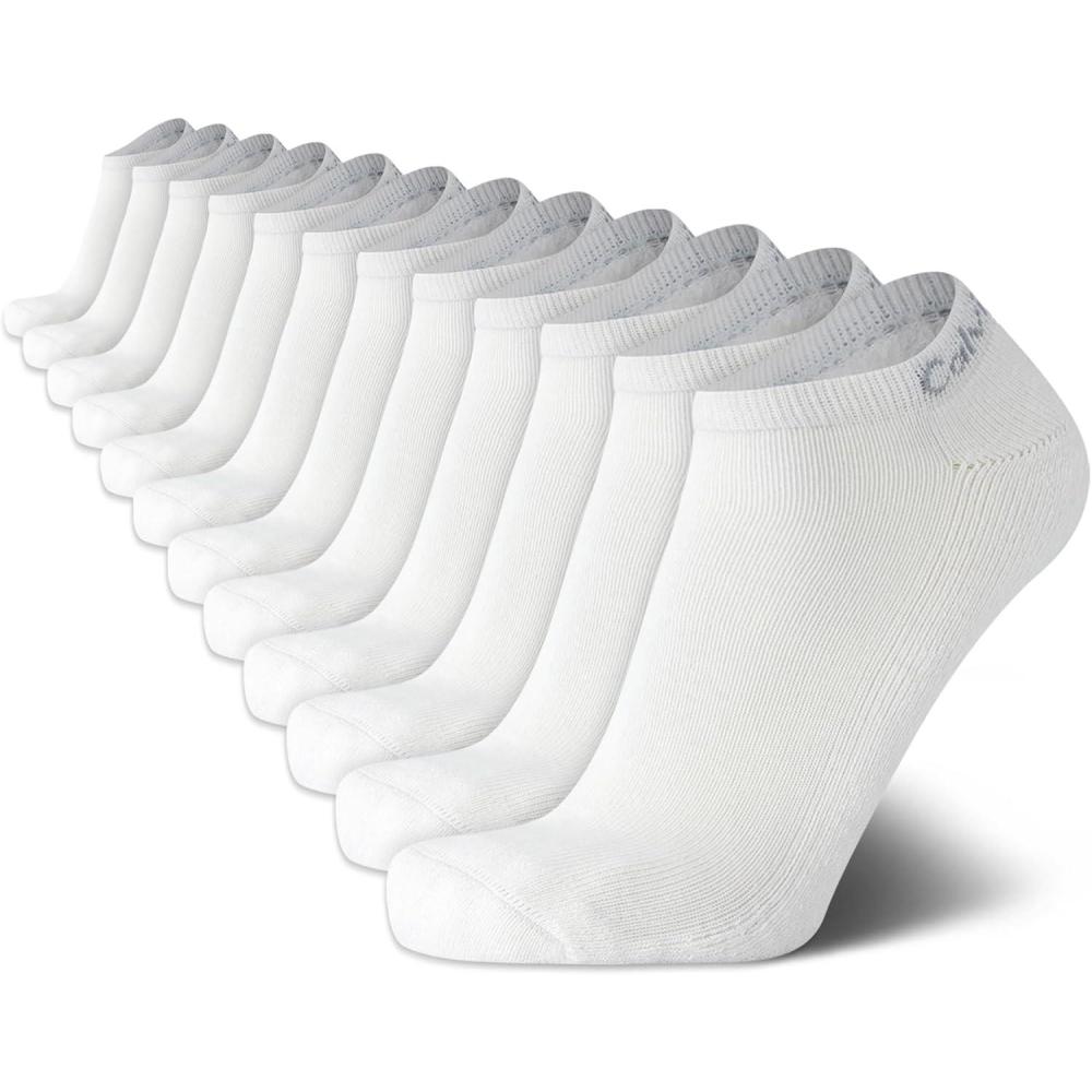 imageCalvin Klein Mens Liner Socks  12 Pack Cushioned NonSlip No Show Sneaker Loafer  Ultra Low Cut Socks for Men 712White Ck