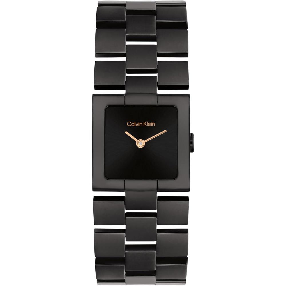 imageCalvin Klein Womens CK Meridian  22mm 2H Quartz Slim Watch  Stainless Steel Bracelet  Minimalistic Stylish Timepiece  Premium Fashion  Gift for HerBlack